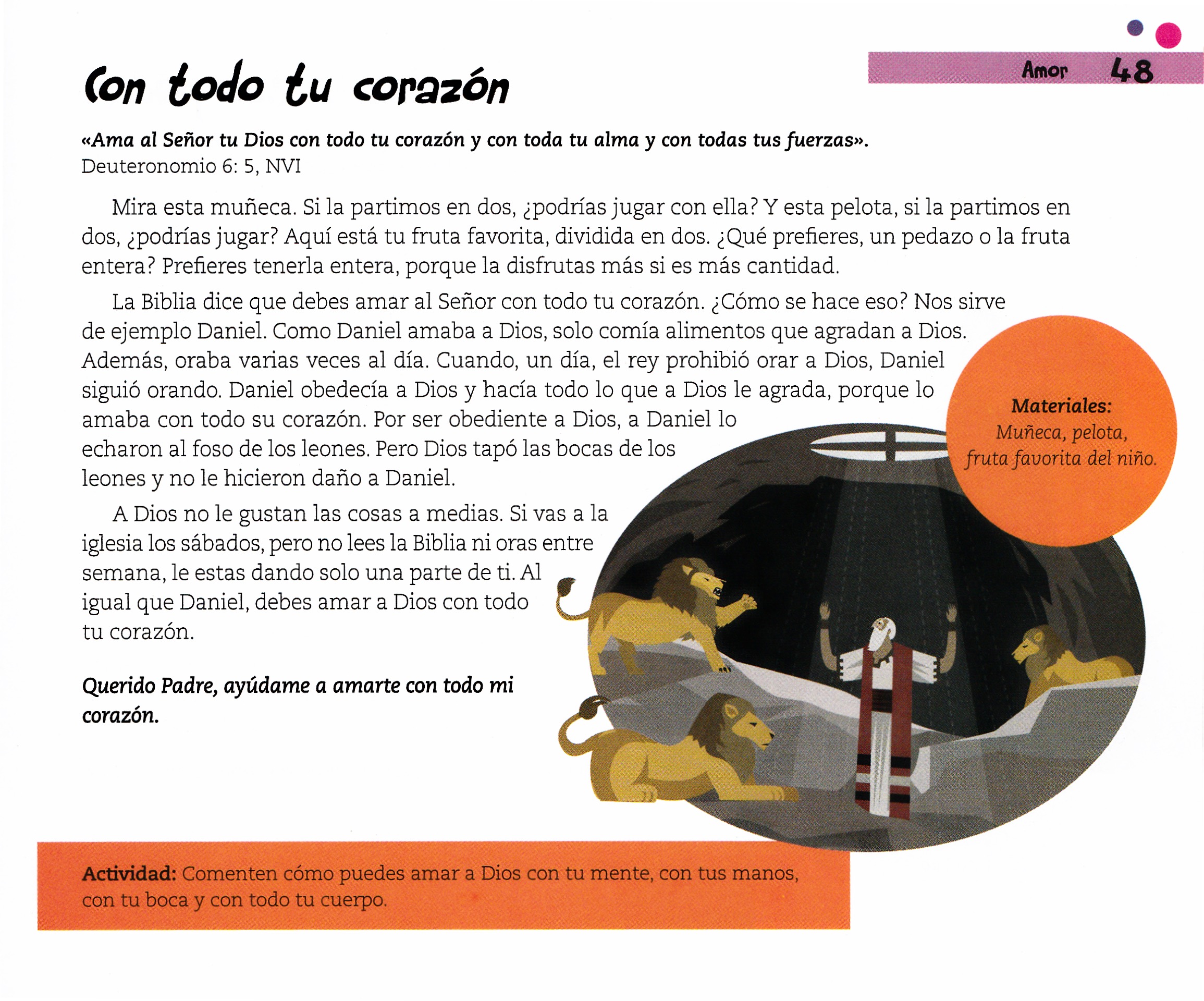 Página ilustrada del devocional