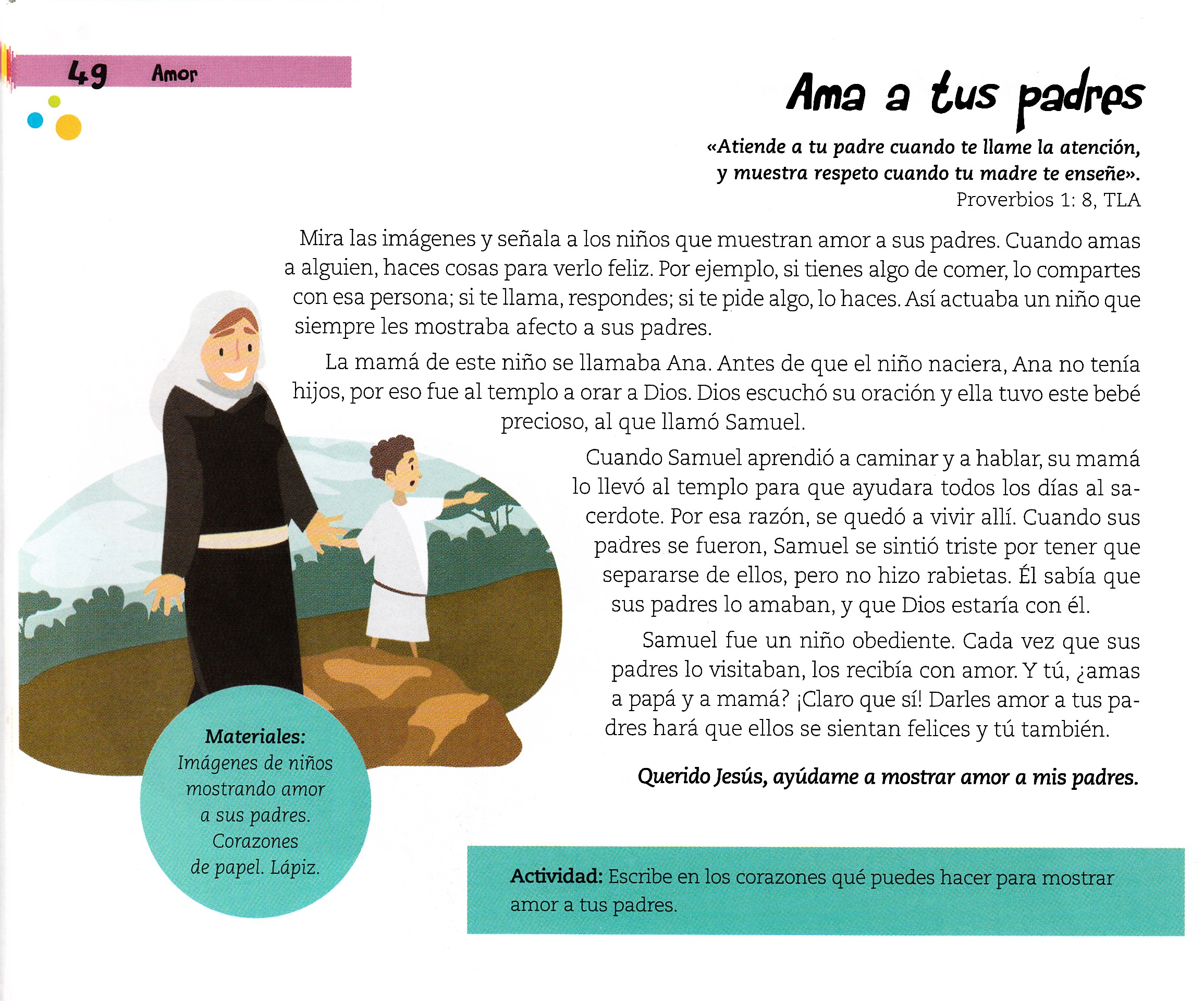Página ilustrada del devocional