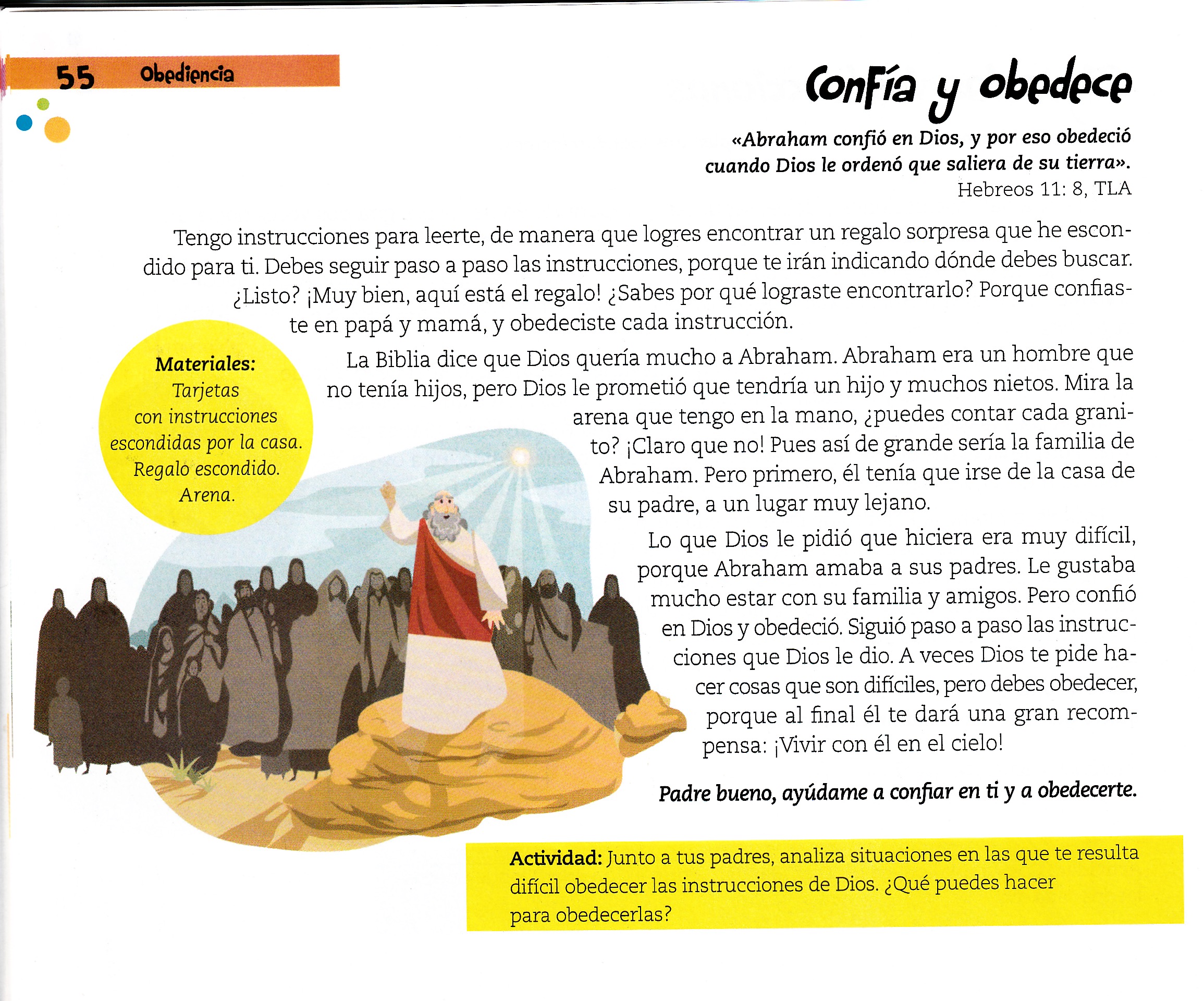 Página ilustrada del devocional