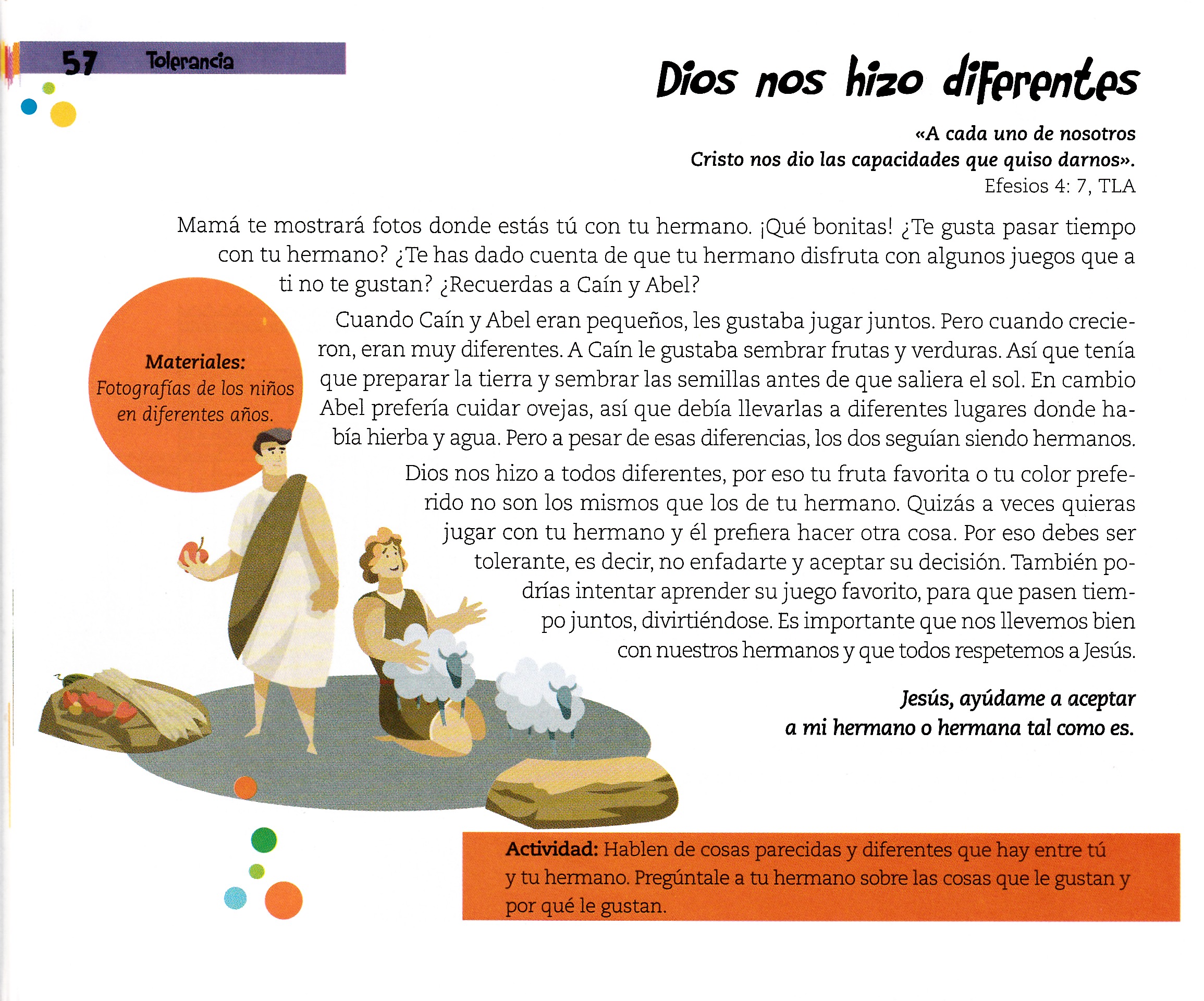 Página ilustrada del devocional