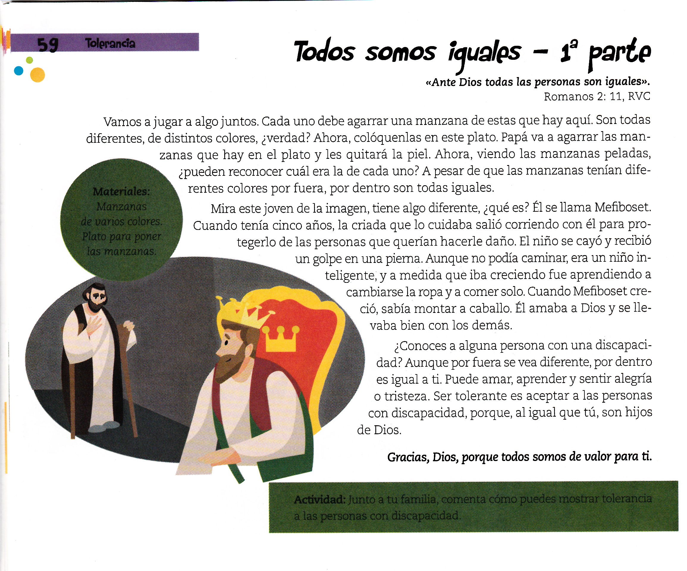 Página ilustrada del devocional