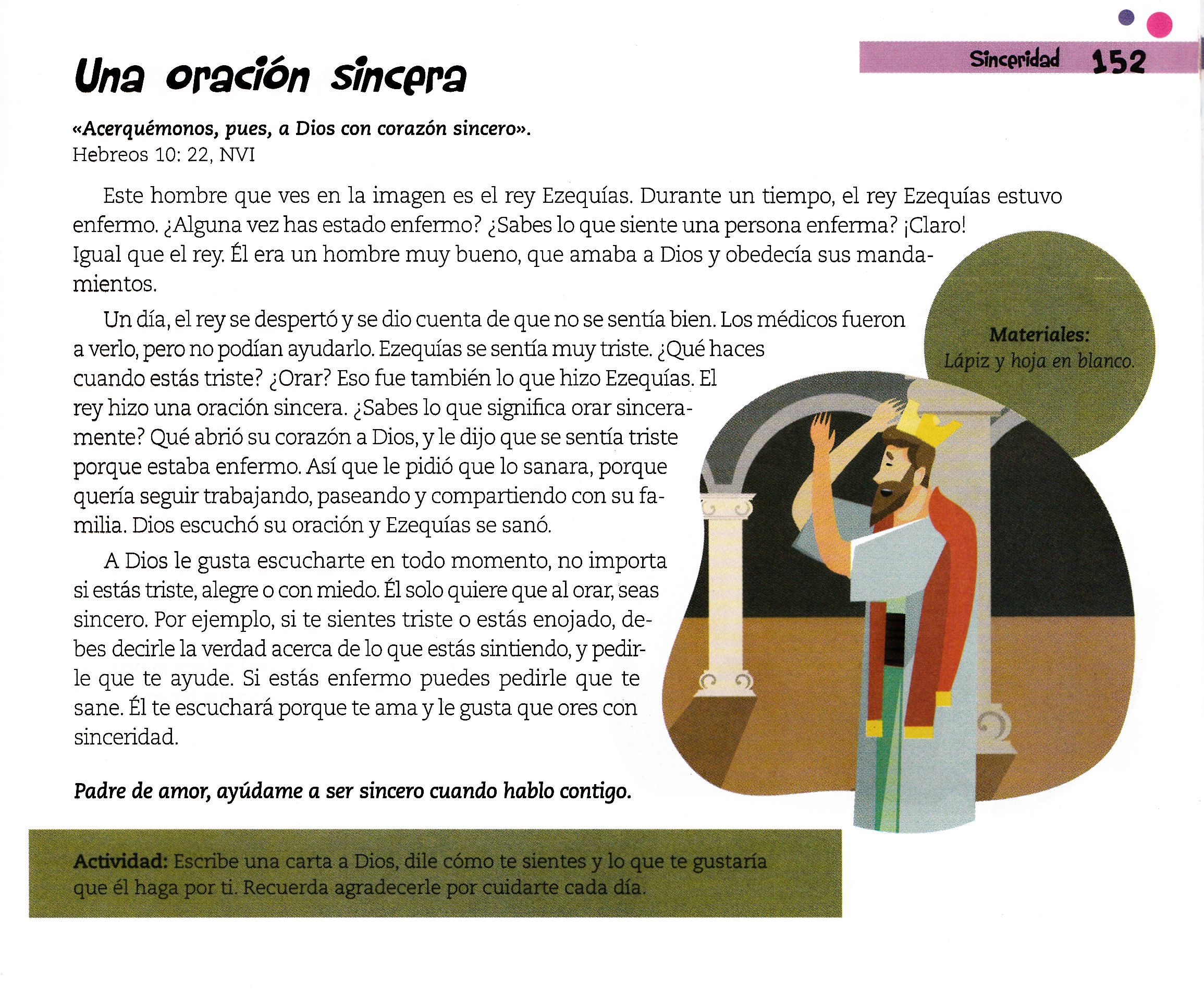 Página ilustrada del devocional