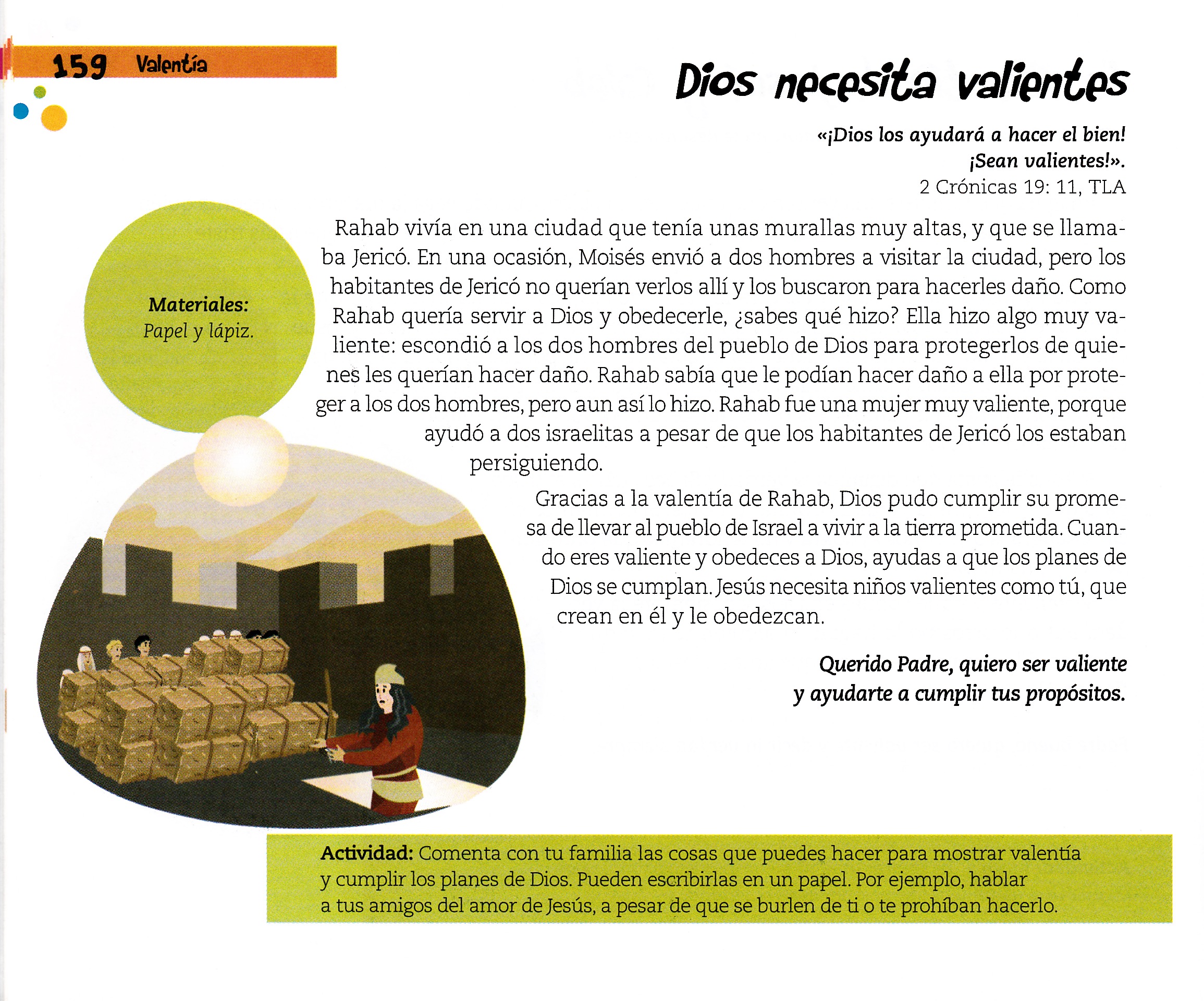 Página ilustrada del devocional