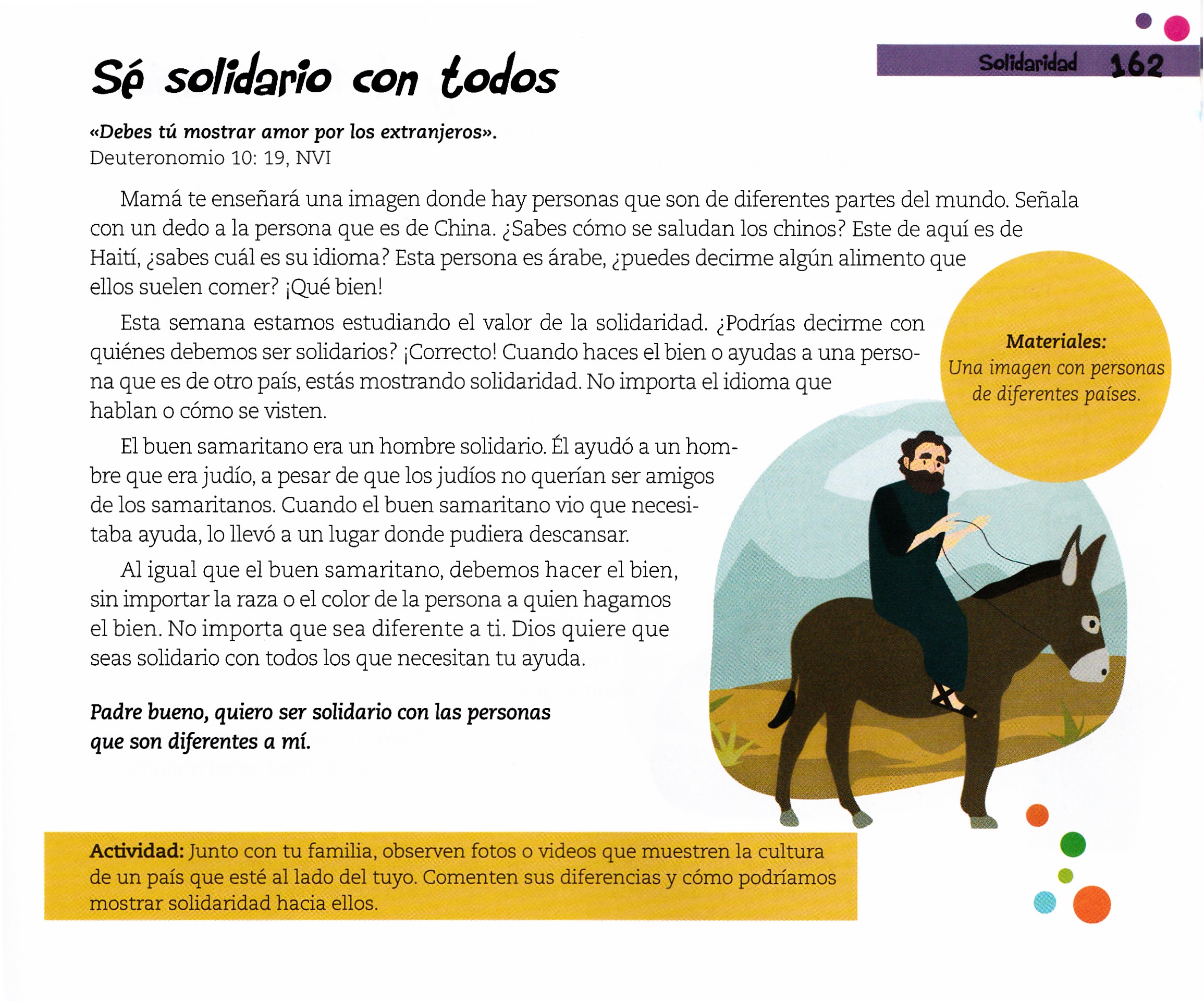 Página ilustrada del devocional