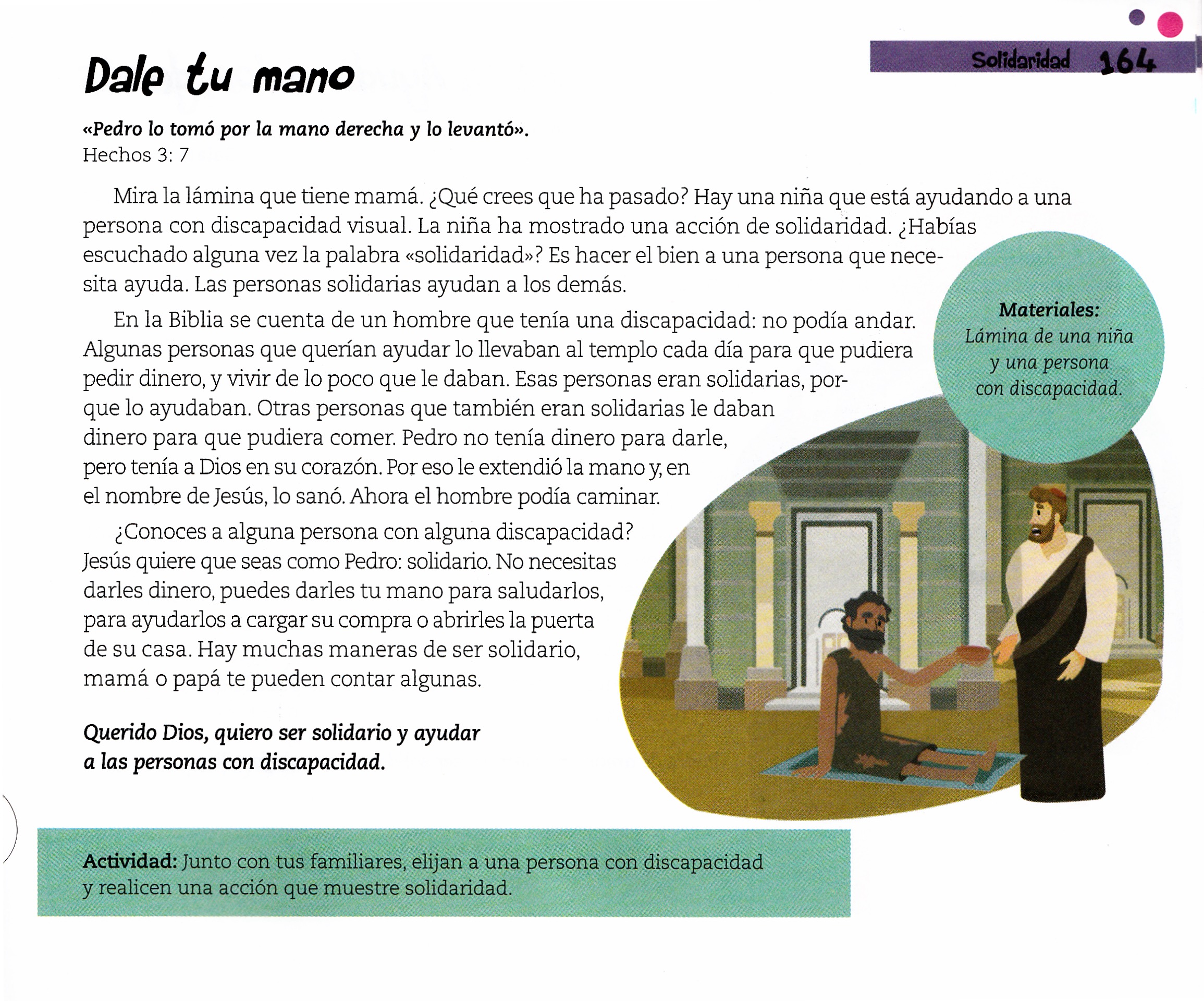 Página ilustrada del devocional