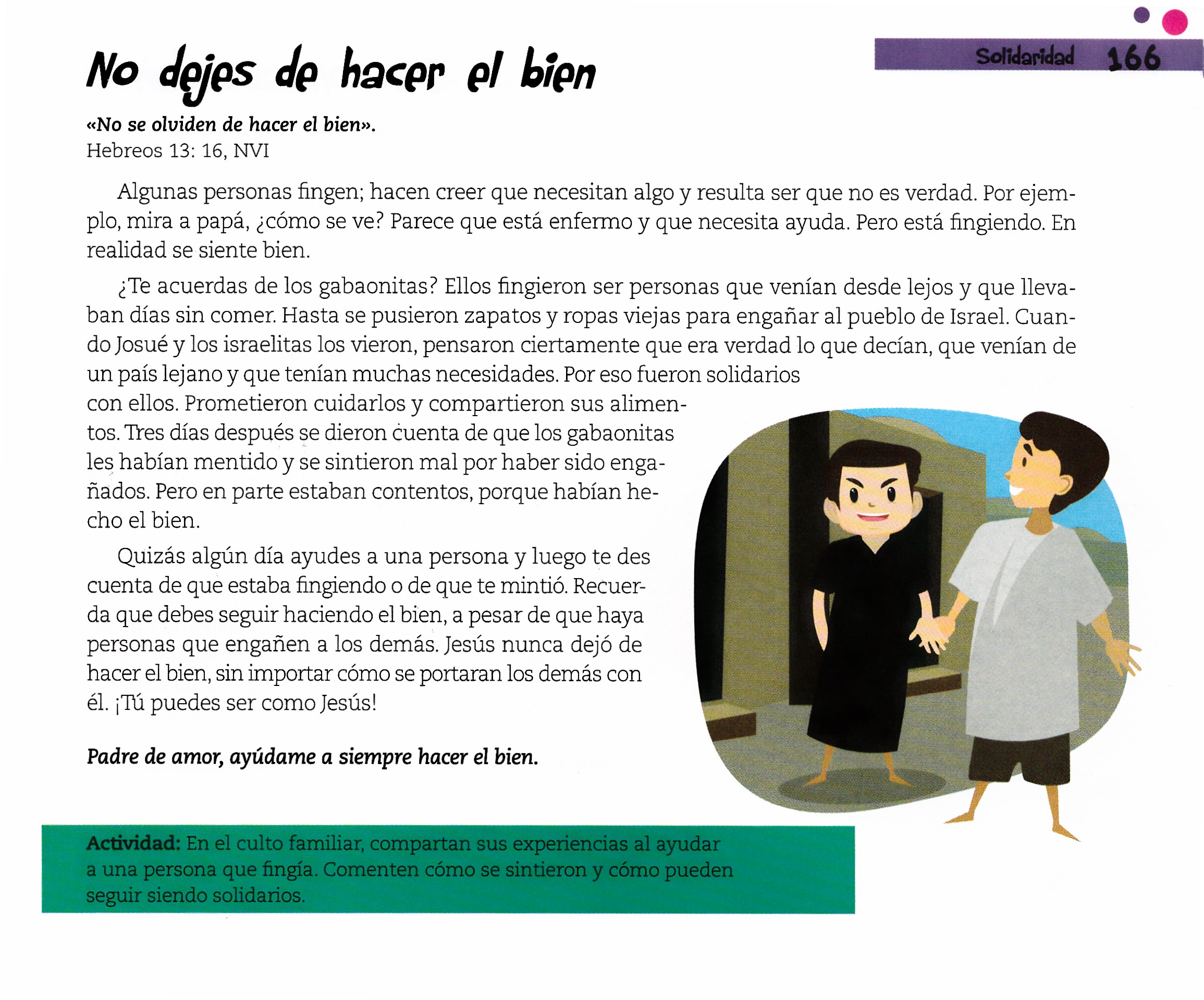 Página ilustrada del devocional