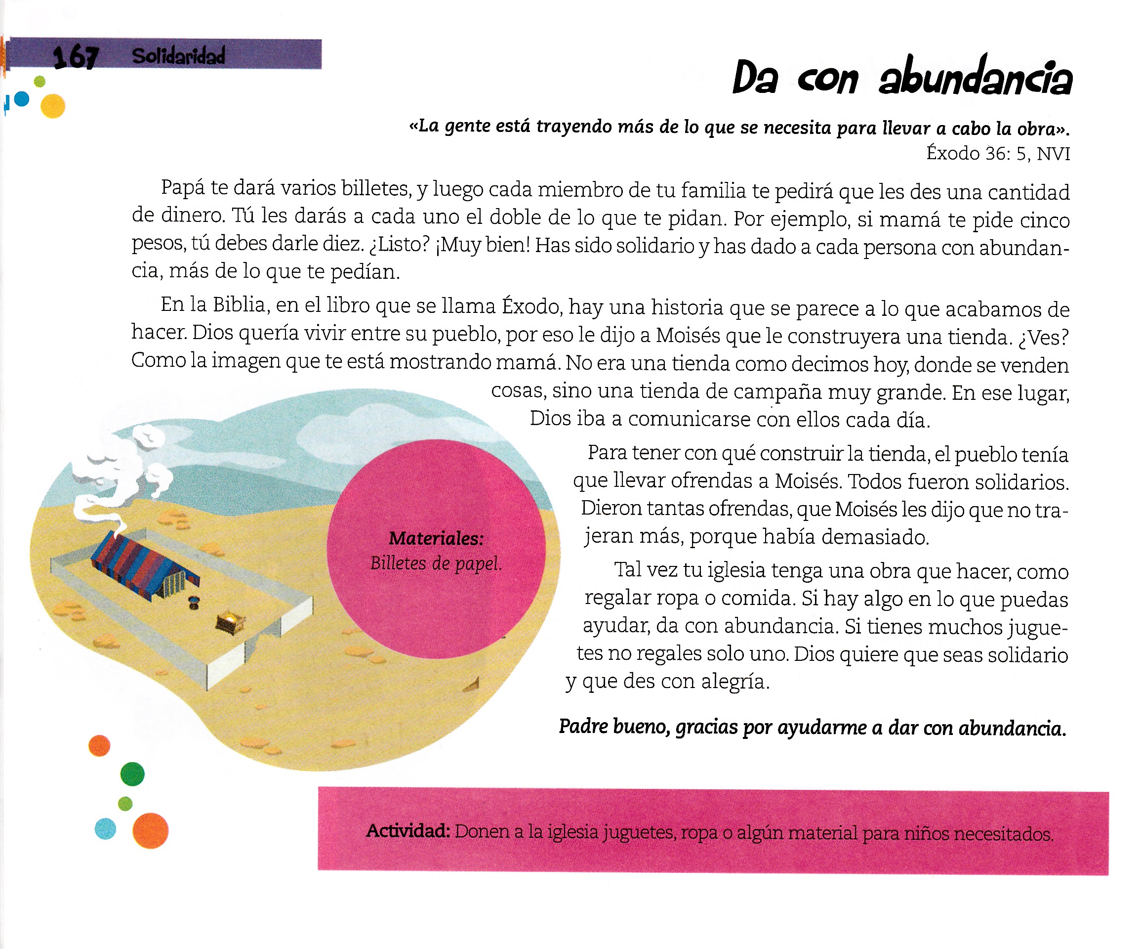 Página ilustrada del devocional