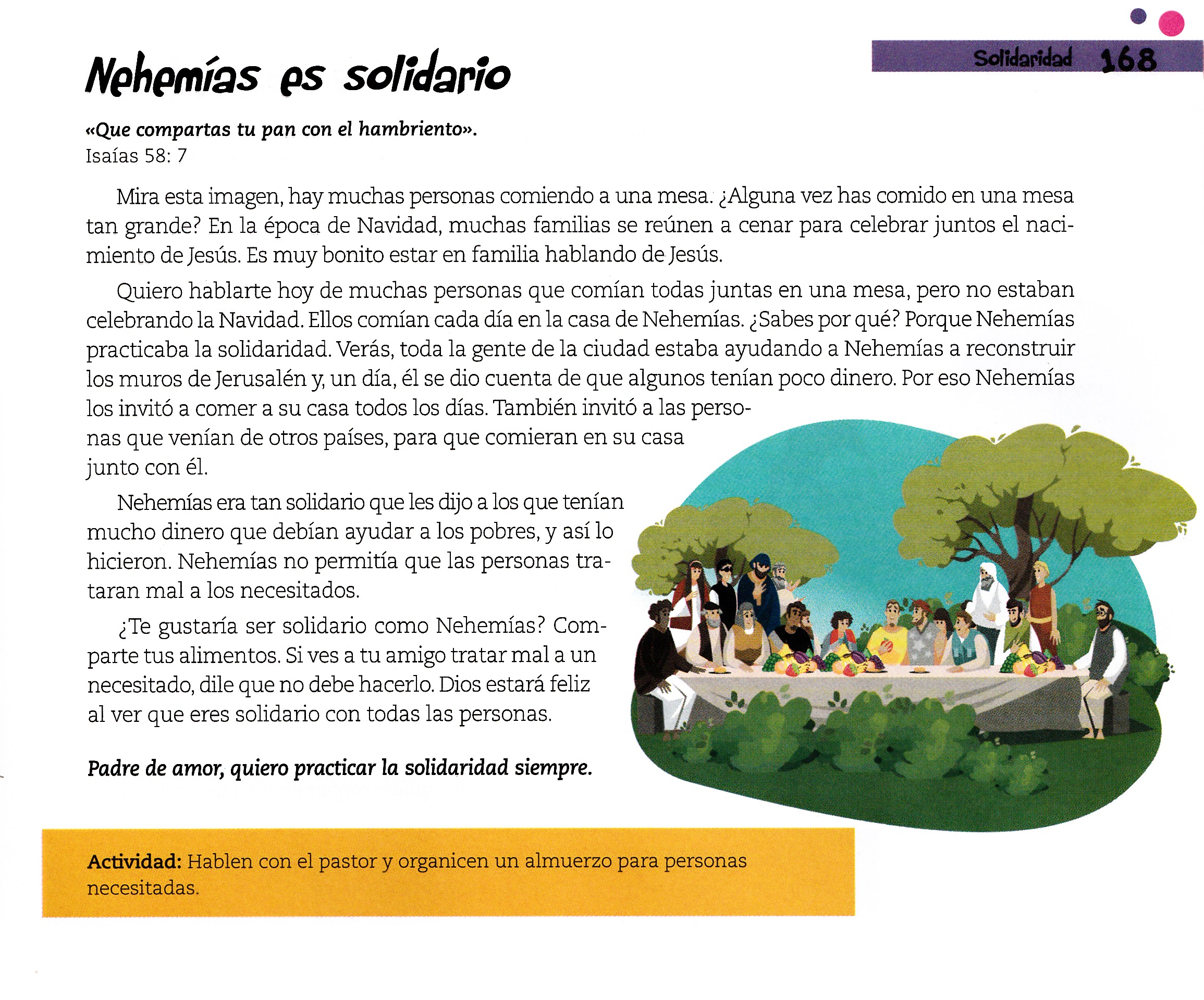 Página ilustrada del devocional