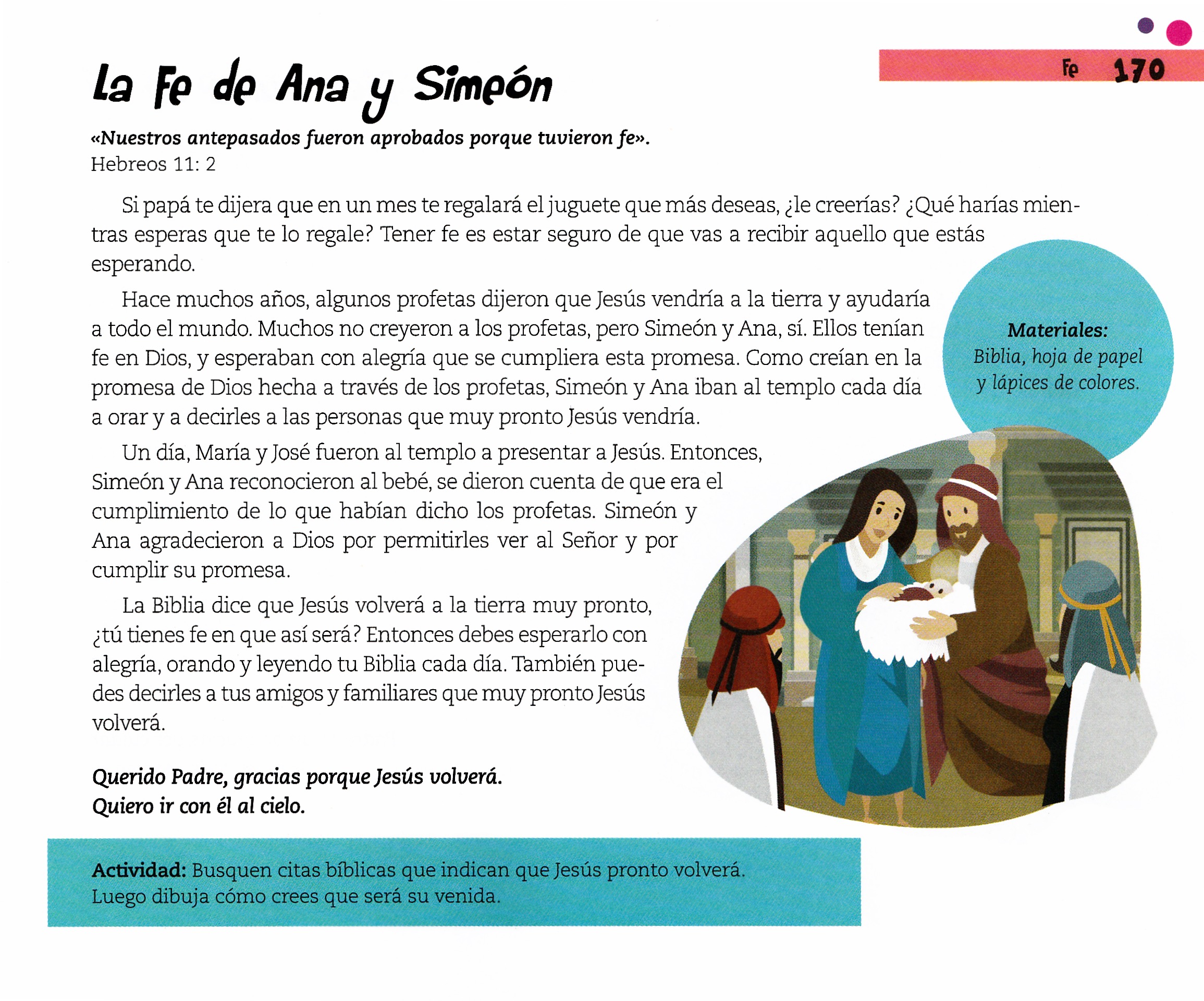 Página ilustrada del devocional