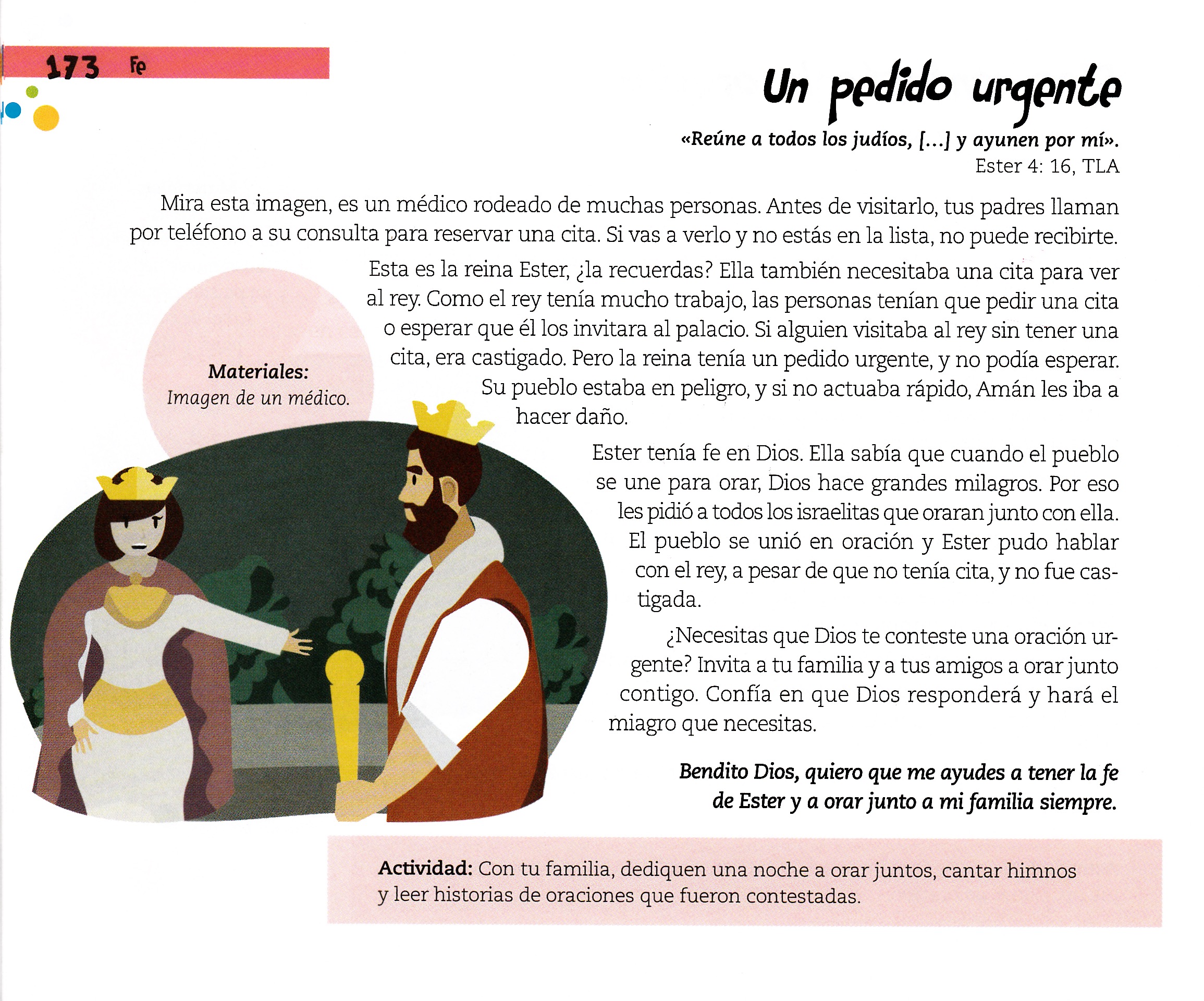 Página ilustrada del devocional