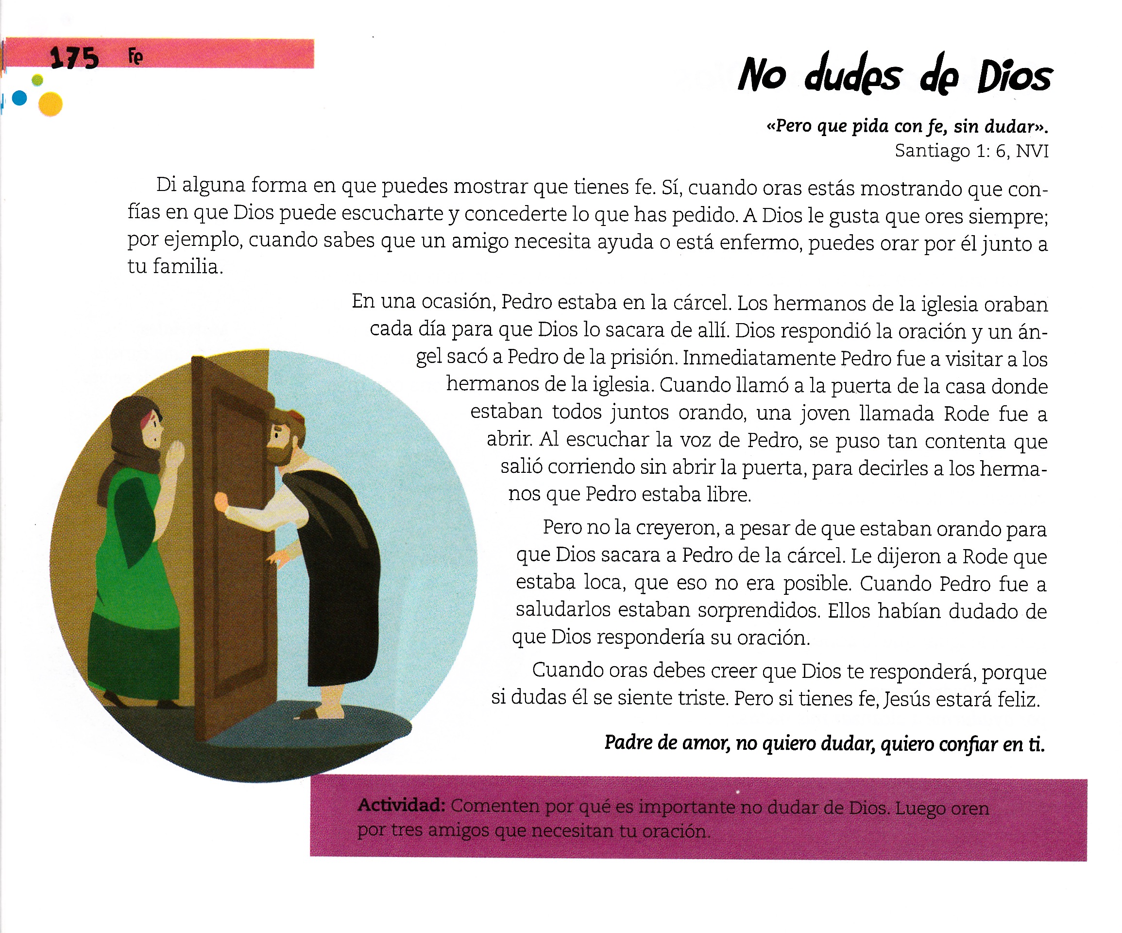 Página ilustrada del devocional