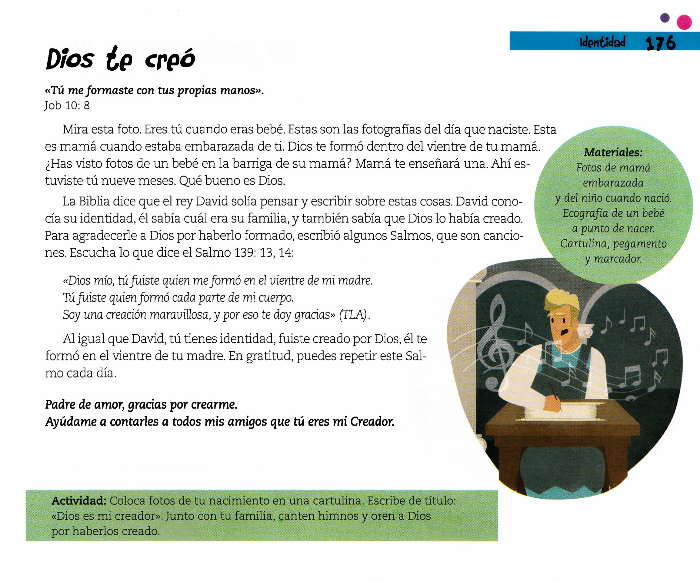 Página ilustrada del devocional