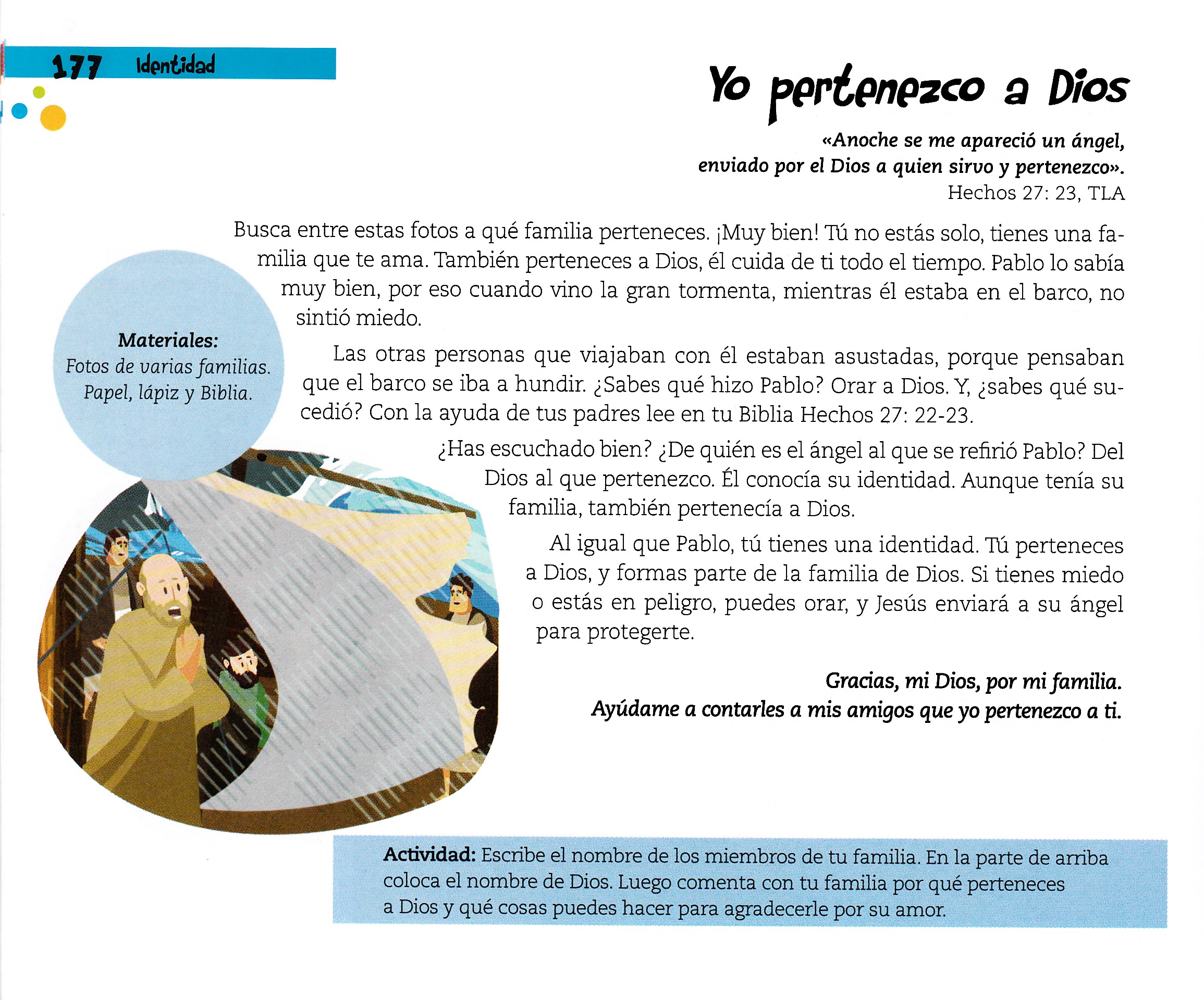 Página ilustrada del devocional