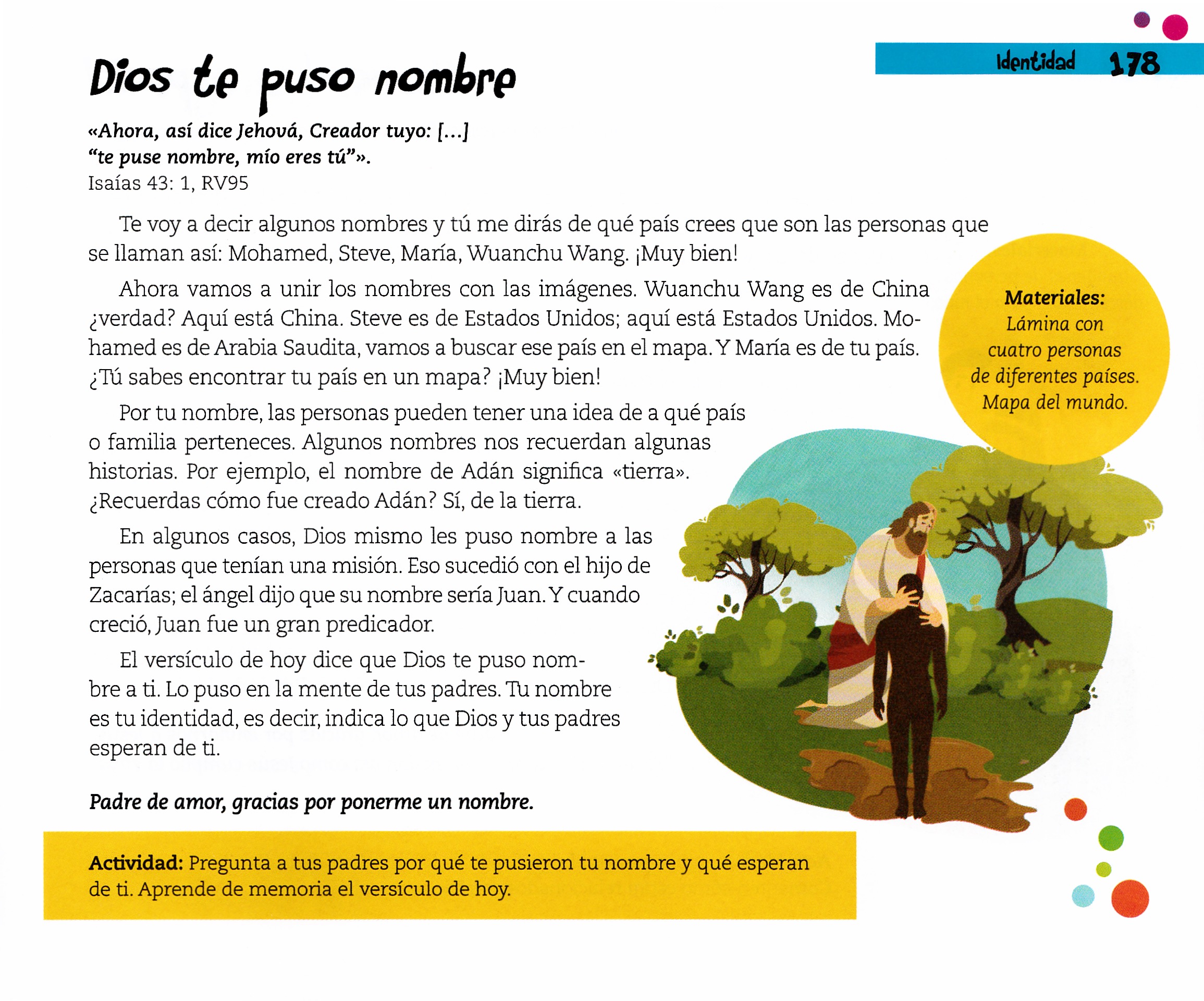 Página ilustrada del devocional