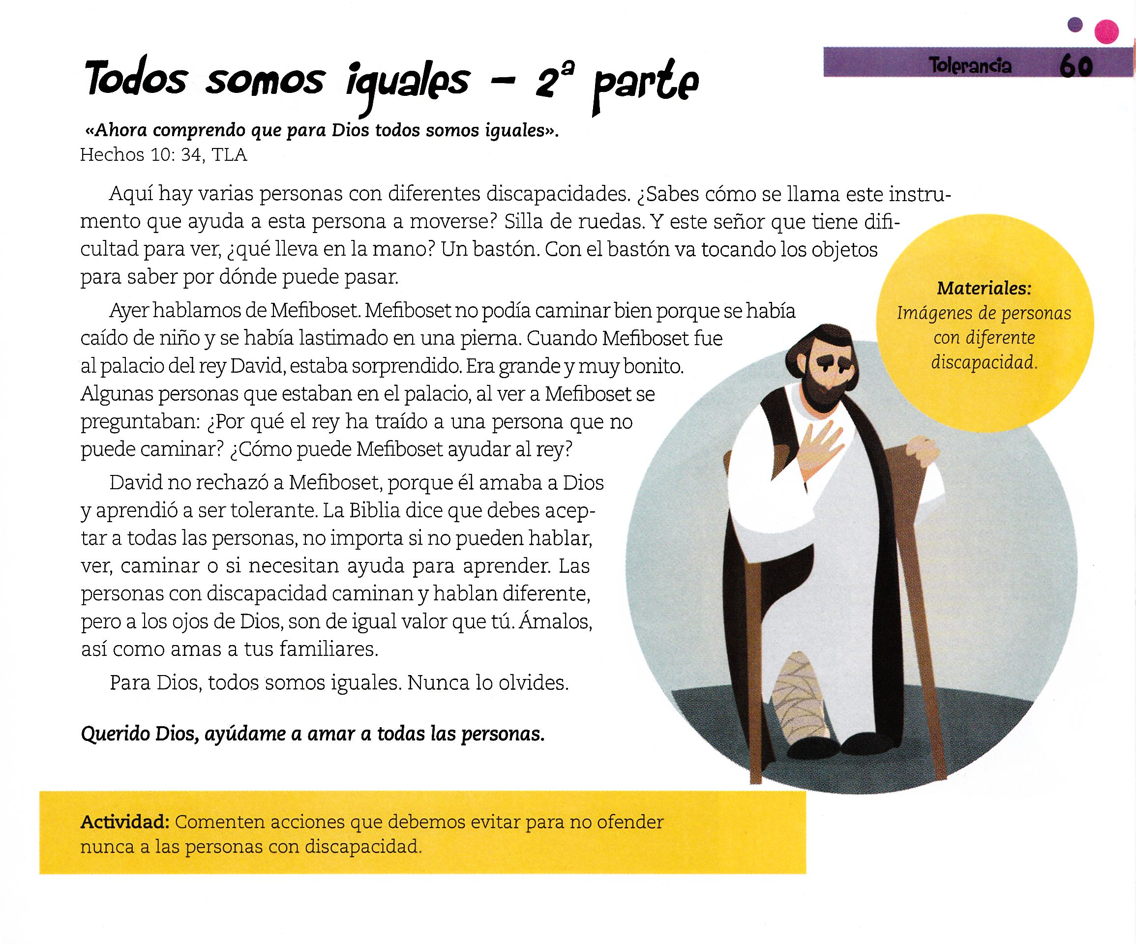 Página ilustrada del devocional
