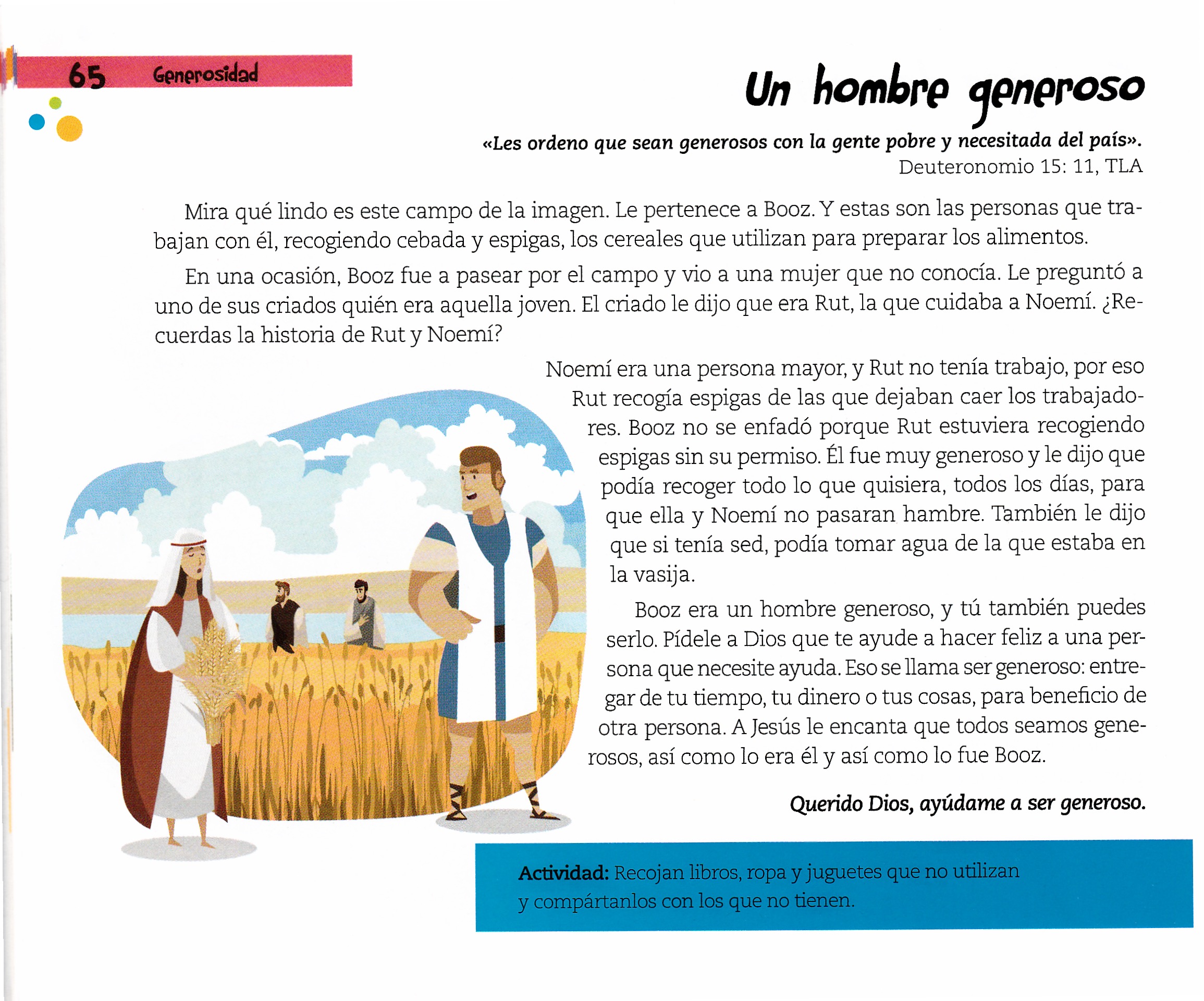 Página ilustrada del devocional