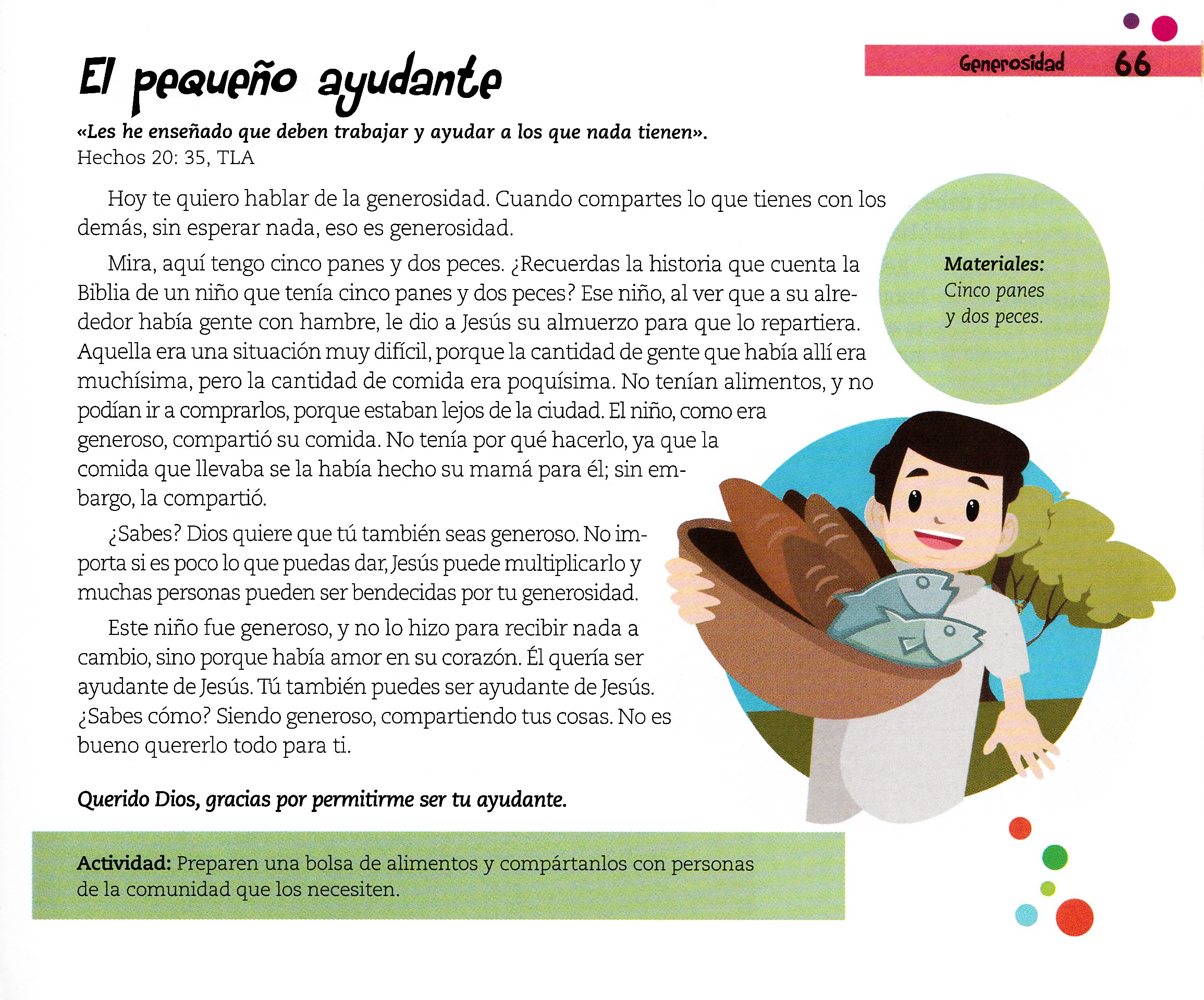 Página ilustrada del devocional
