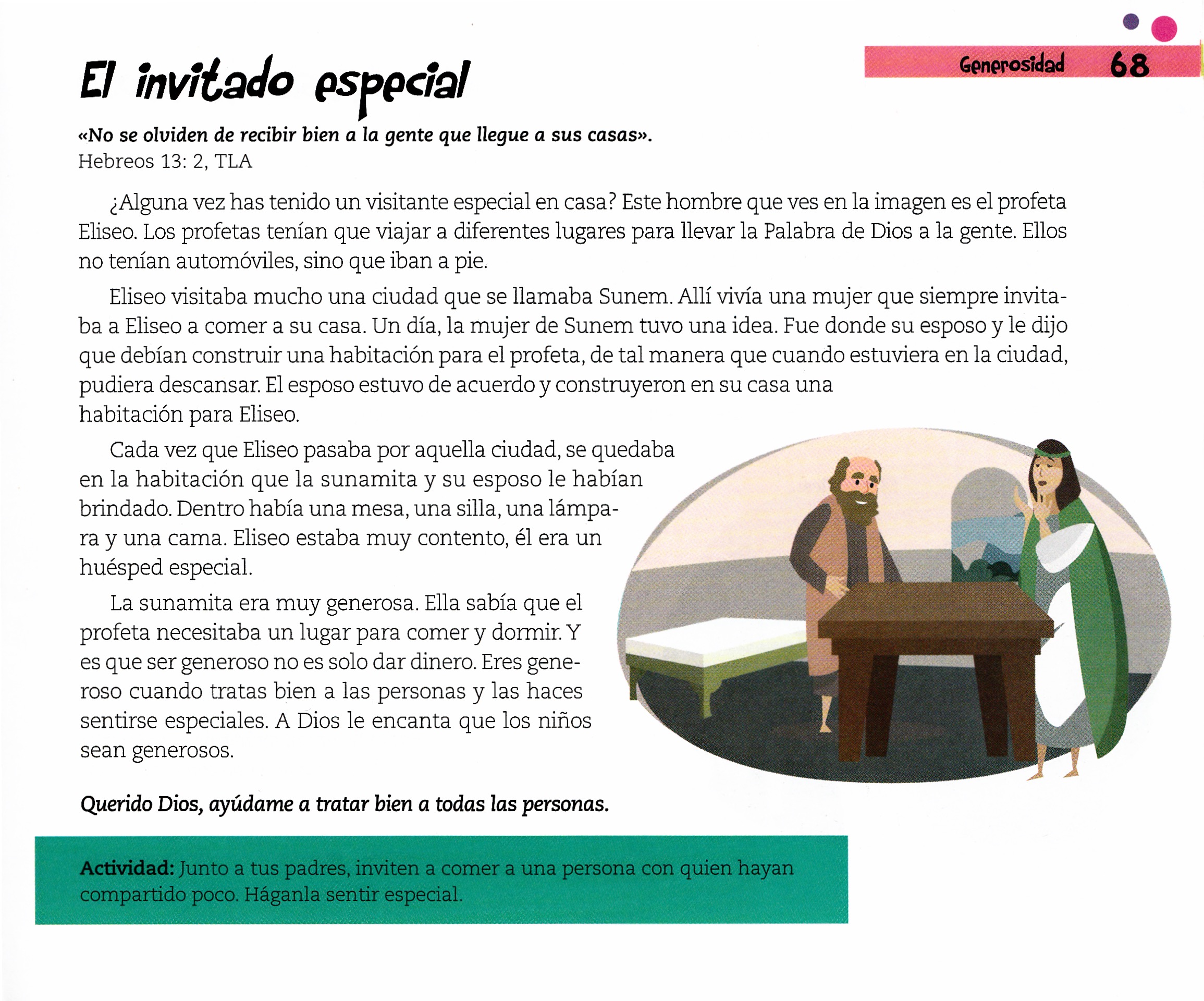 Página ilustrada del devocional