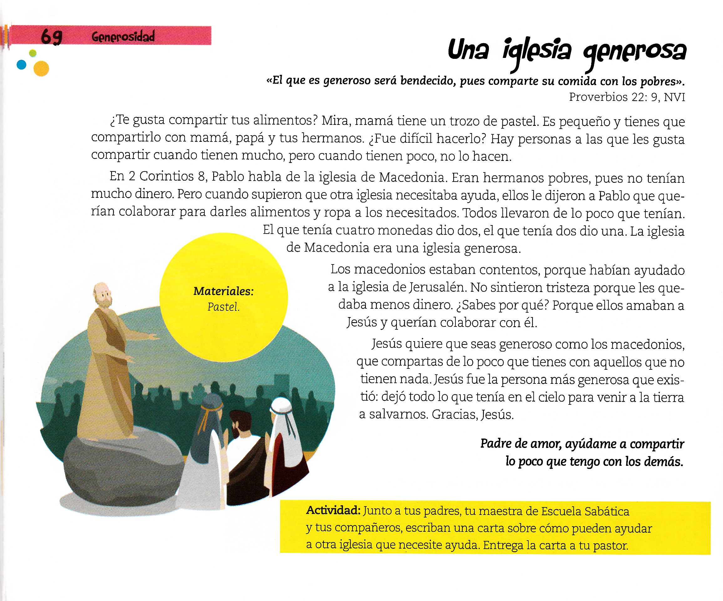 Página ilustrada del devocional