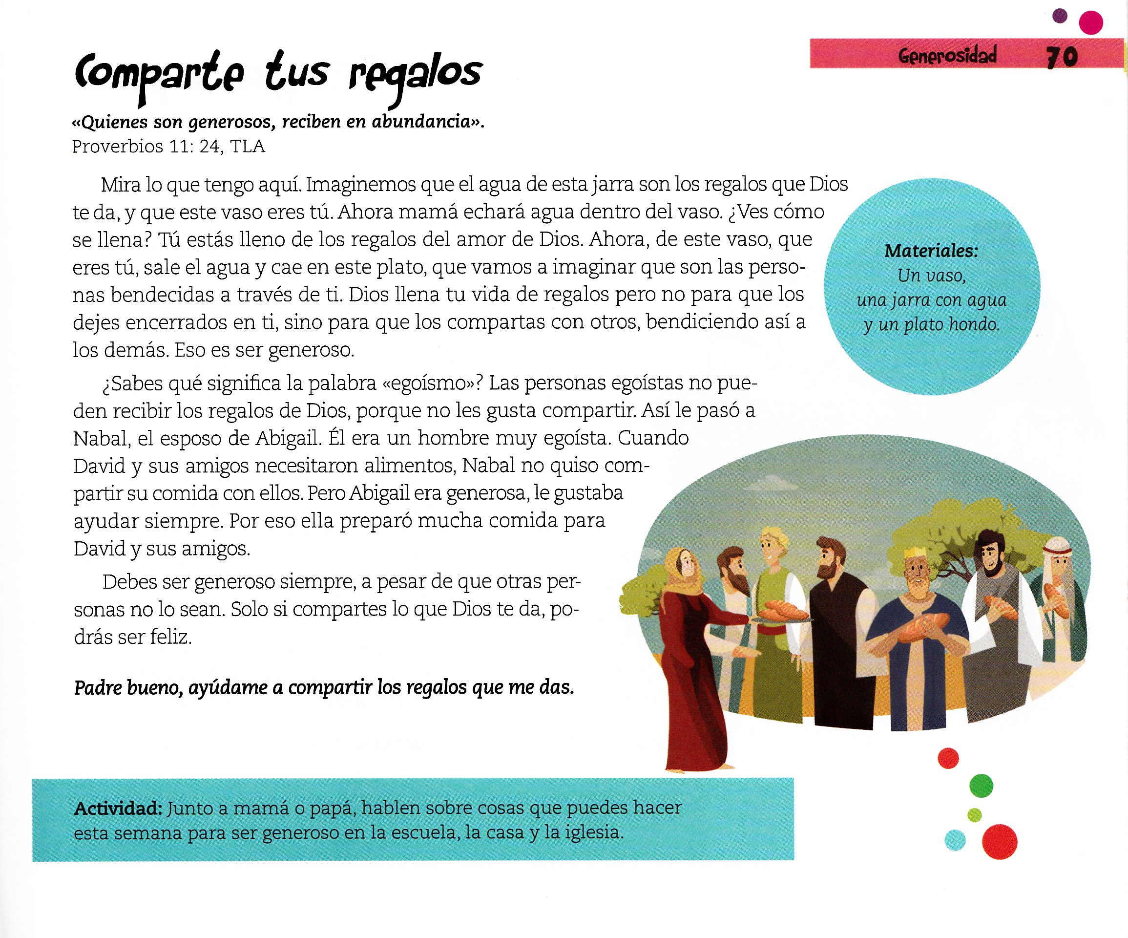 Página ilustrada del devocional