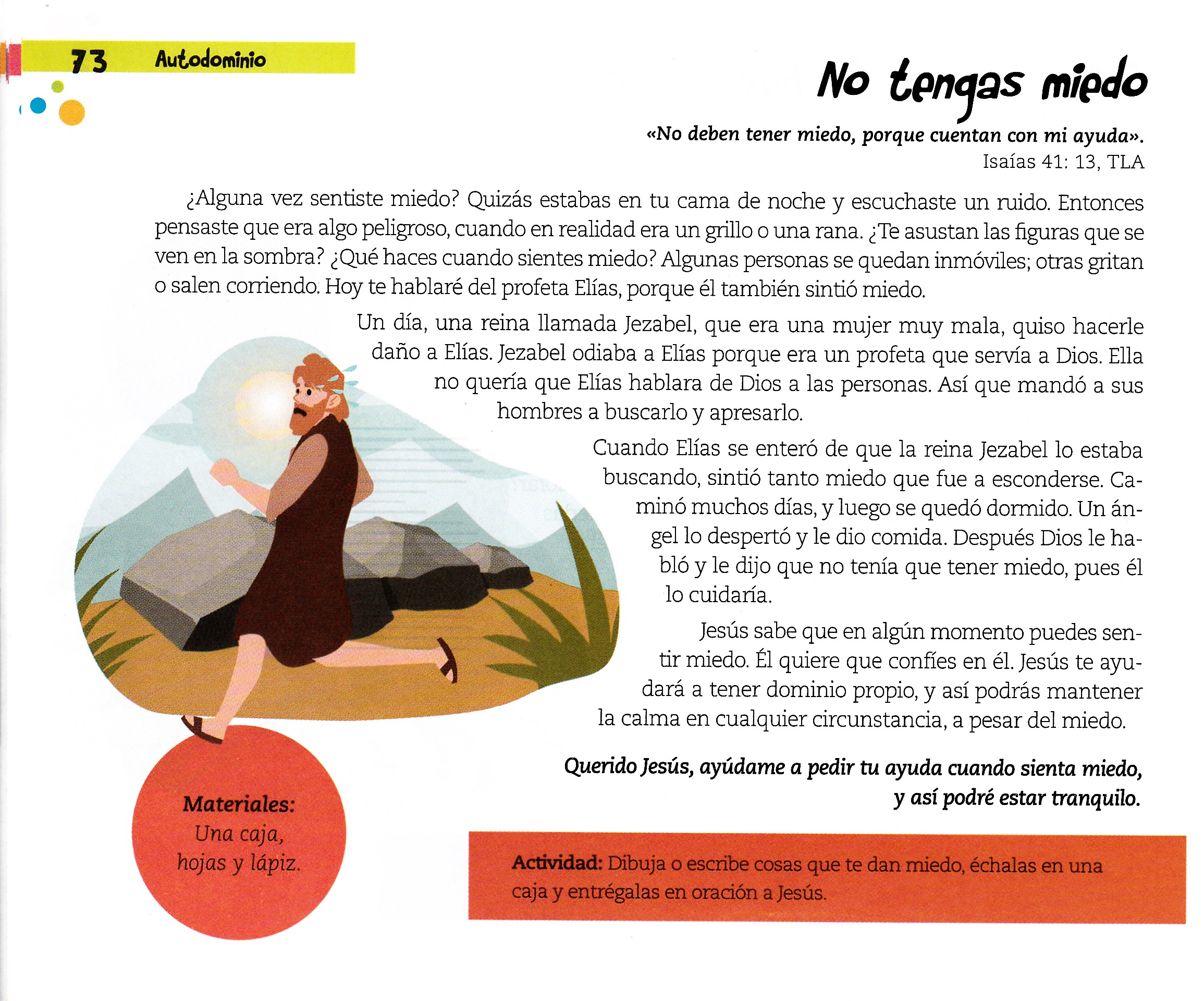 Página ilustrada del devocional