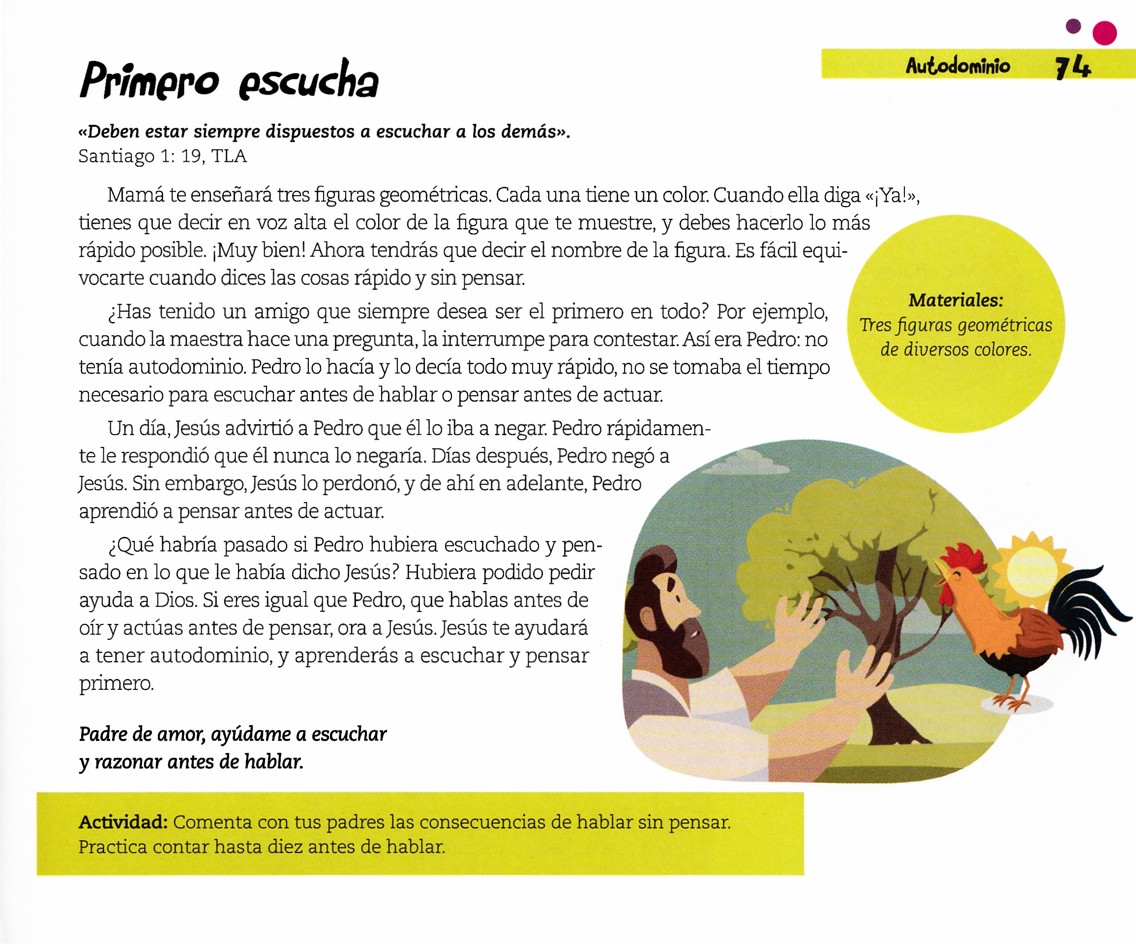 Página ilustrada del devocional