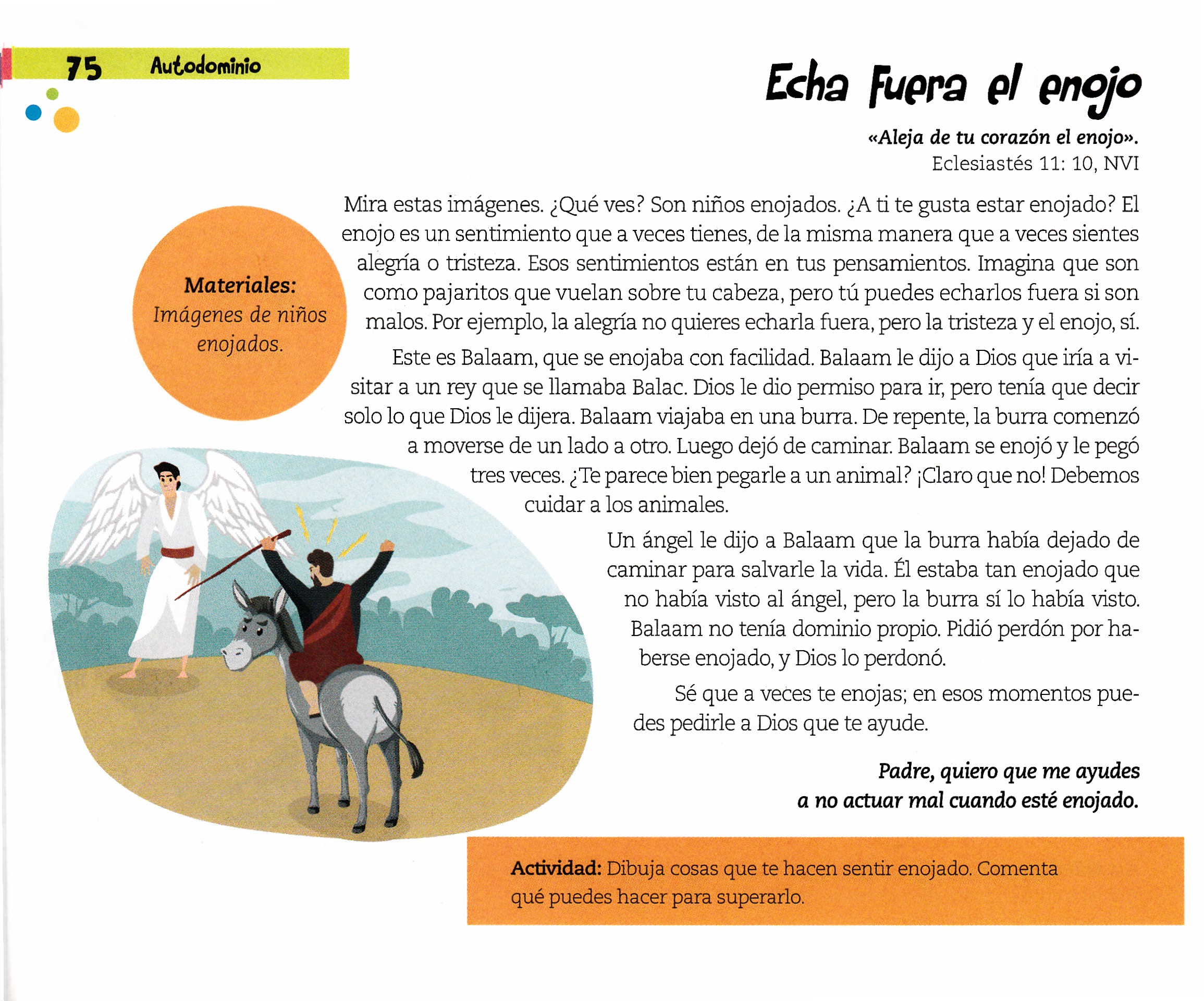 Página ilustrada del devocional