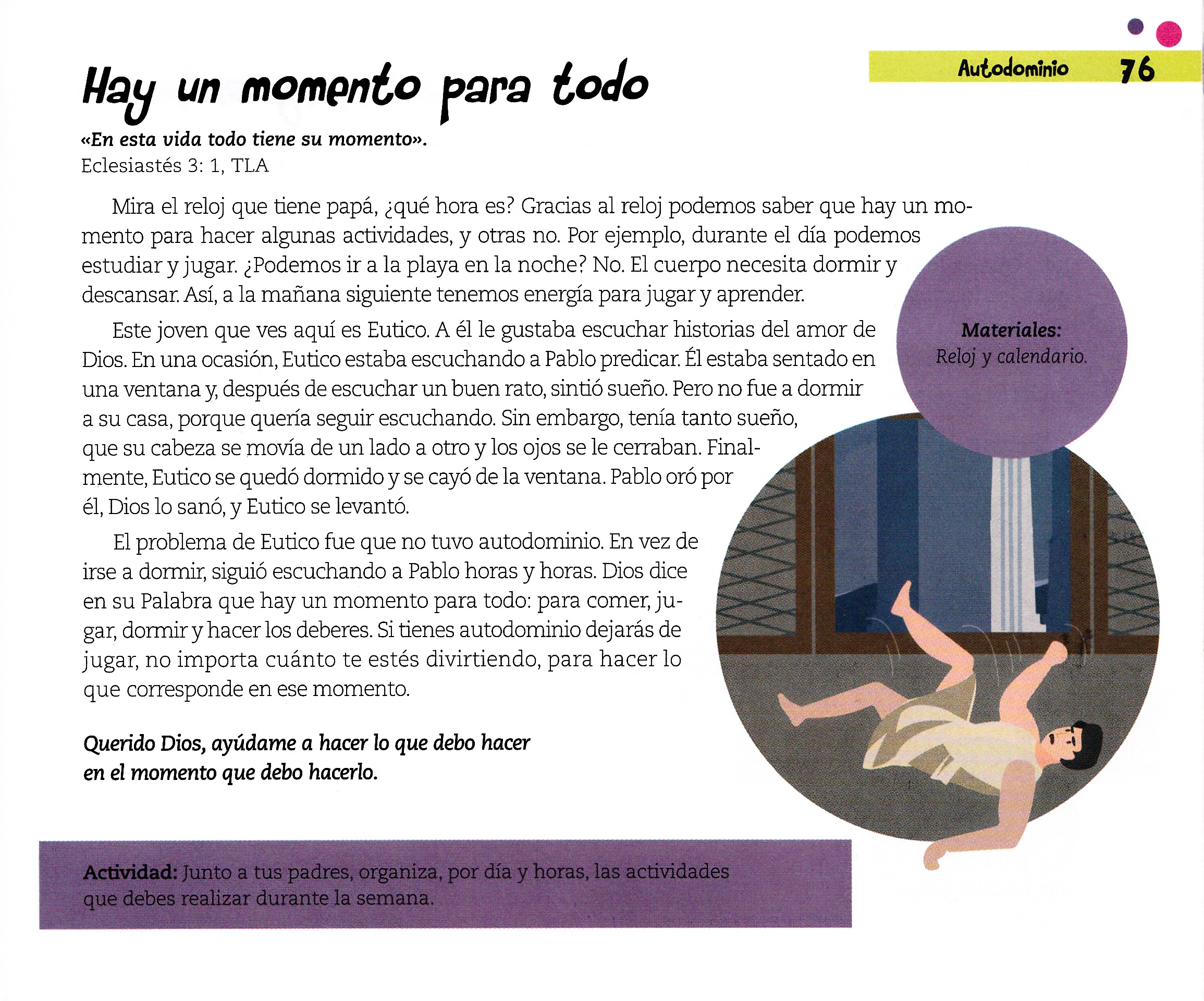 Página ilustrada del devocional