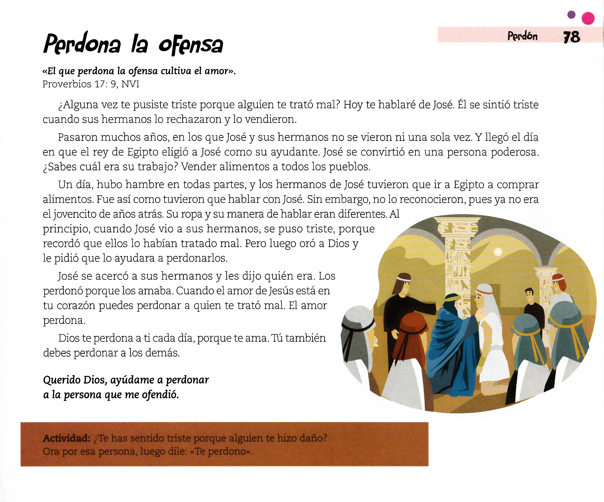 Página ilustrada del devocional