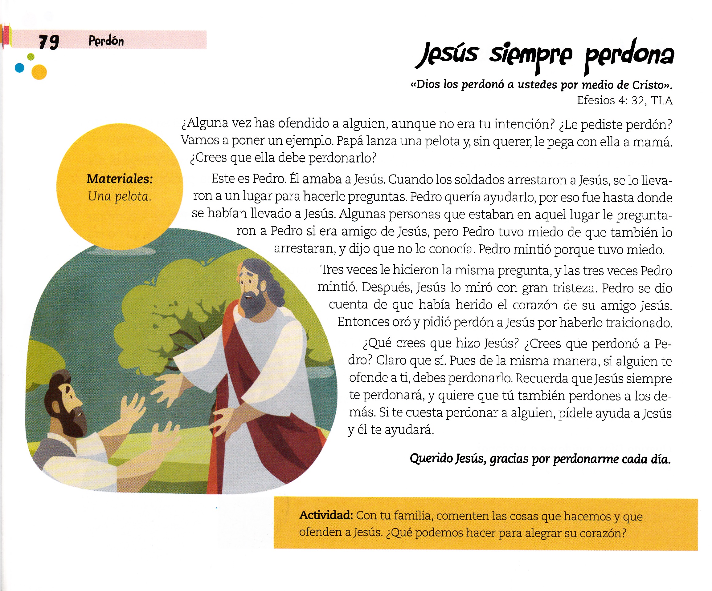Página ilustrada del devocional