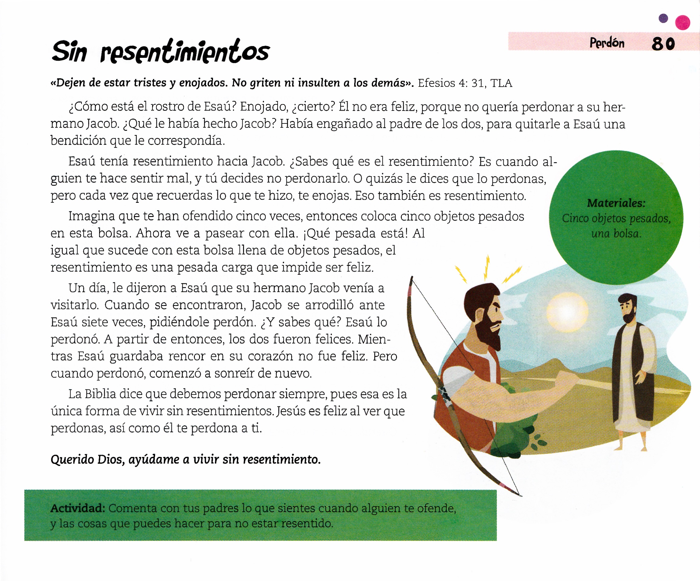 Página ilustrada del devocional