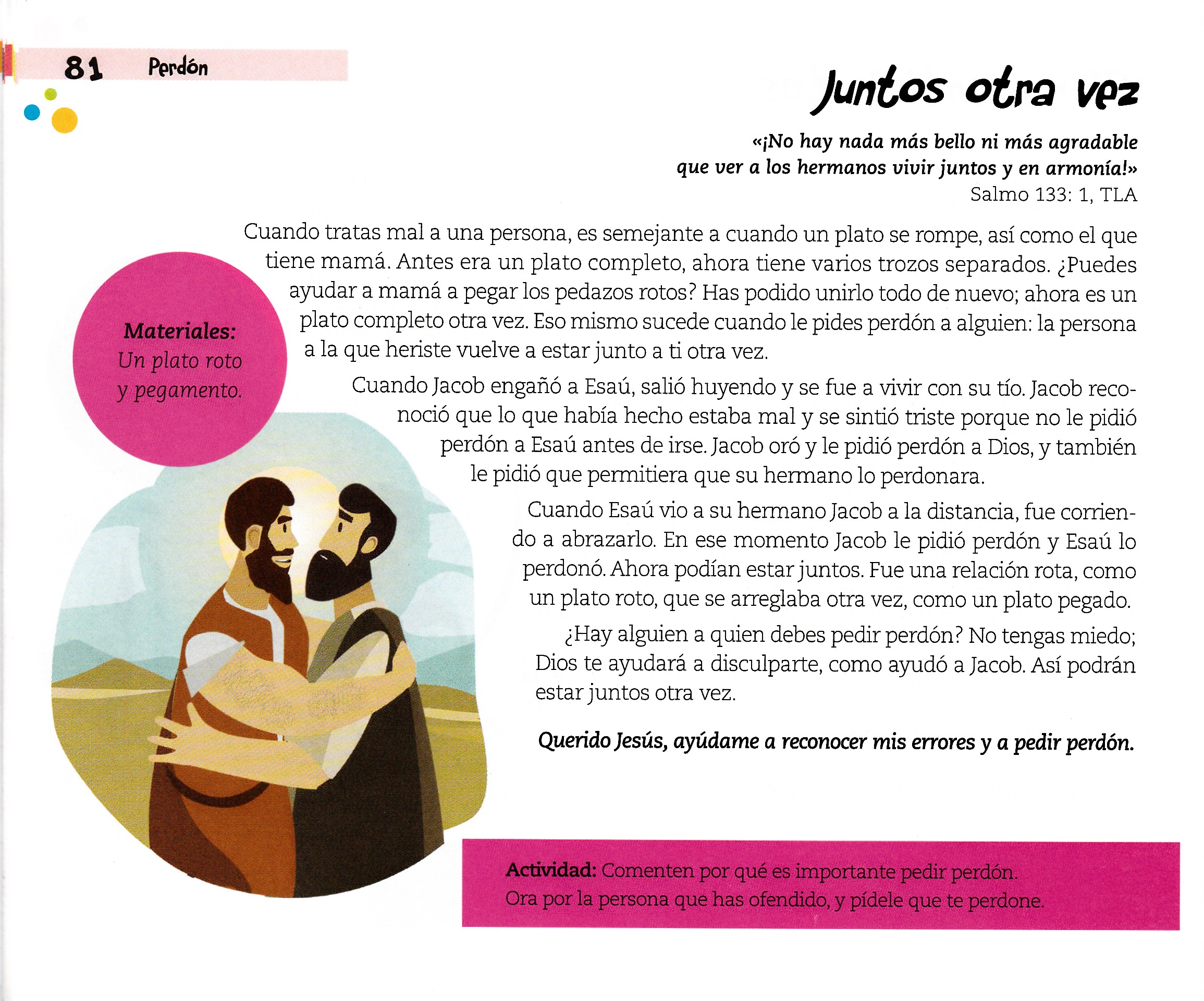 Página ilustrada del devocional