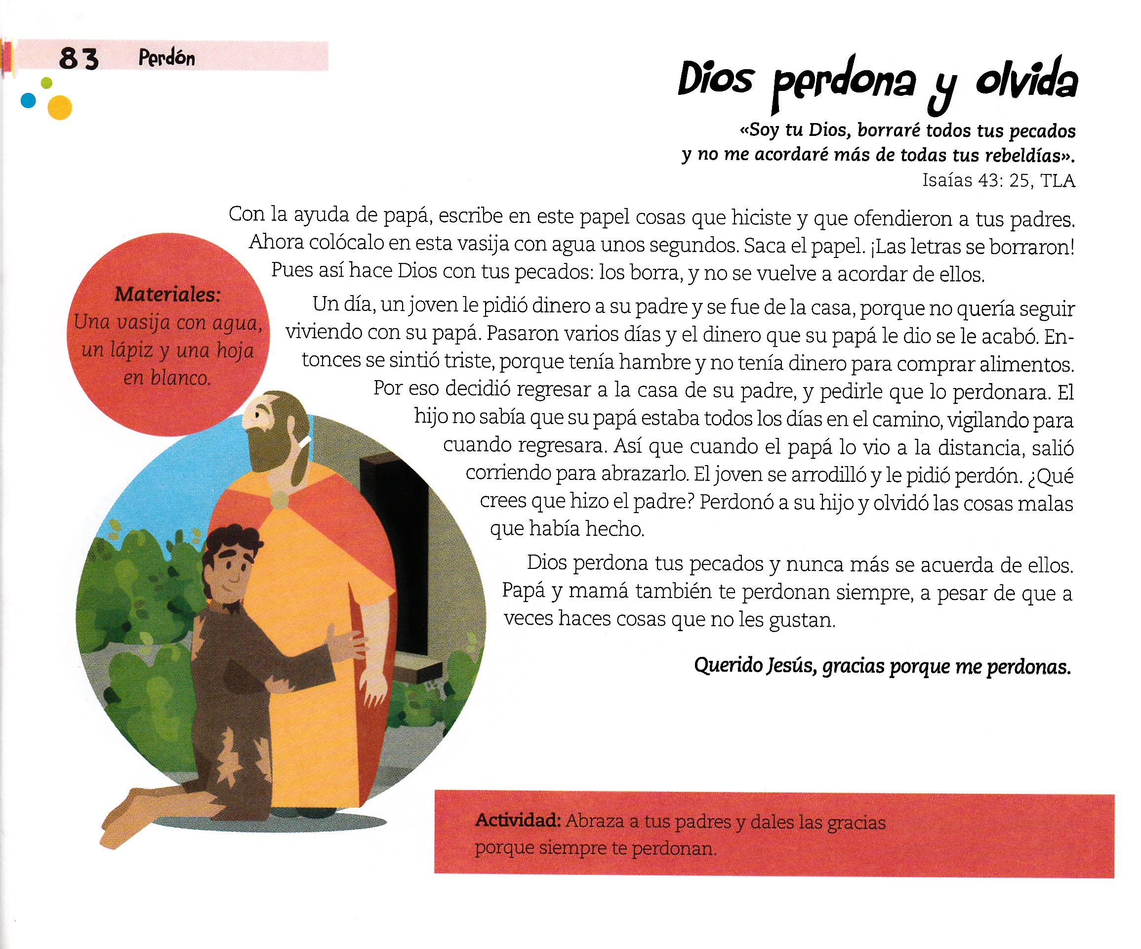 Página ilustrada del devocional