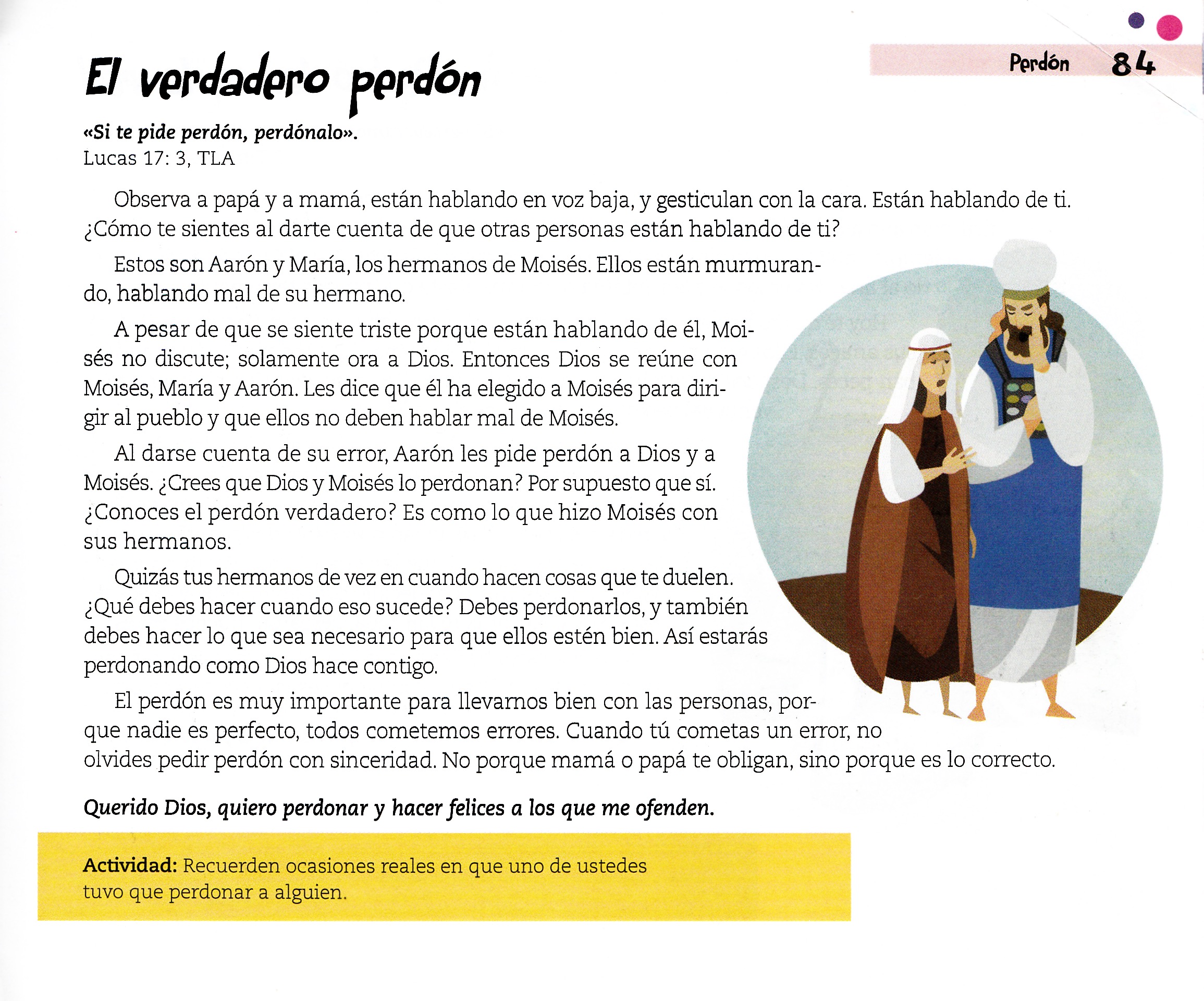 Página ilustrada del devocional