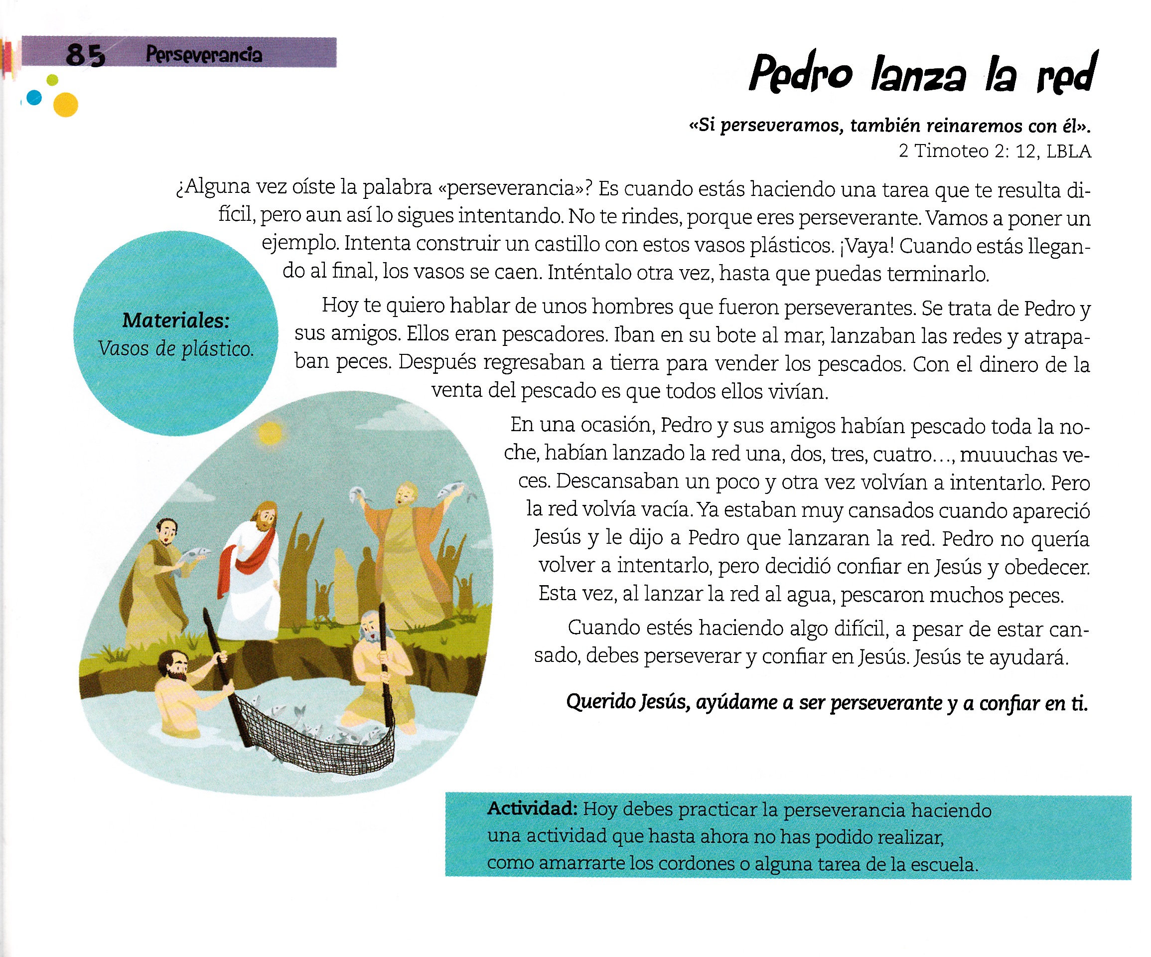Página ilustrada del devocional