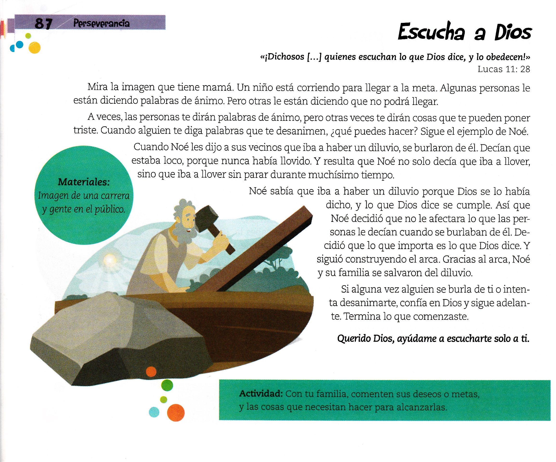 Página ilustrada del devocional