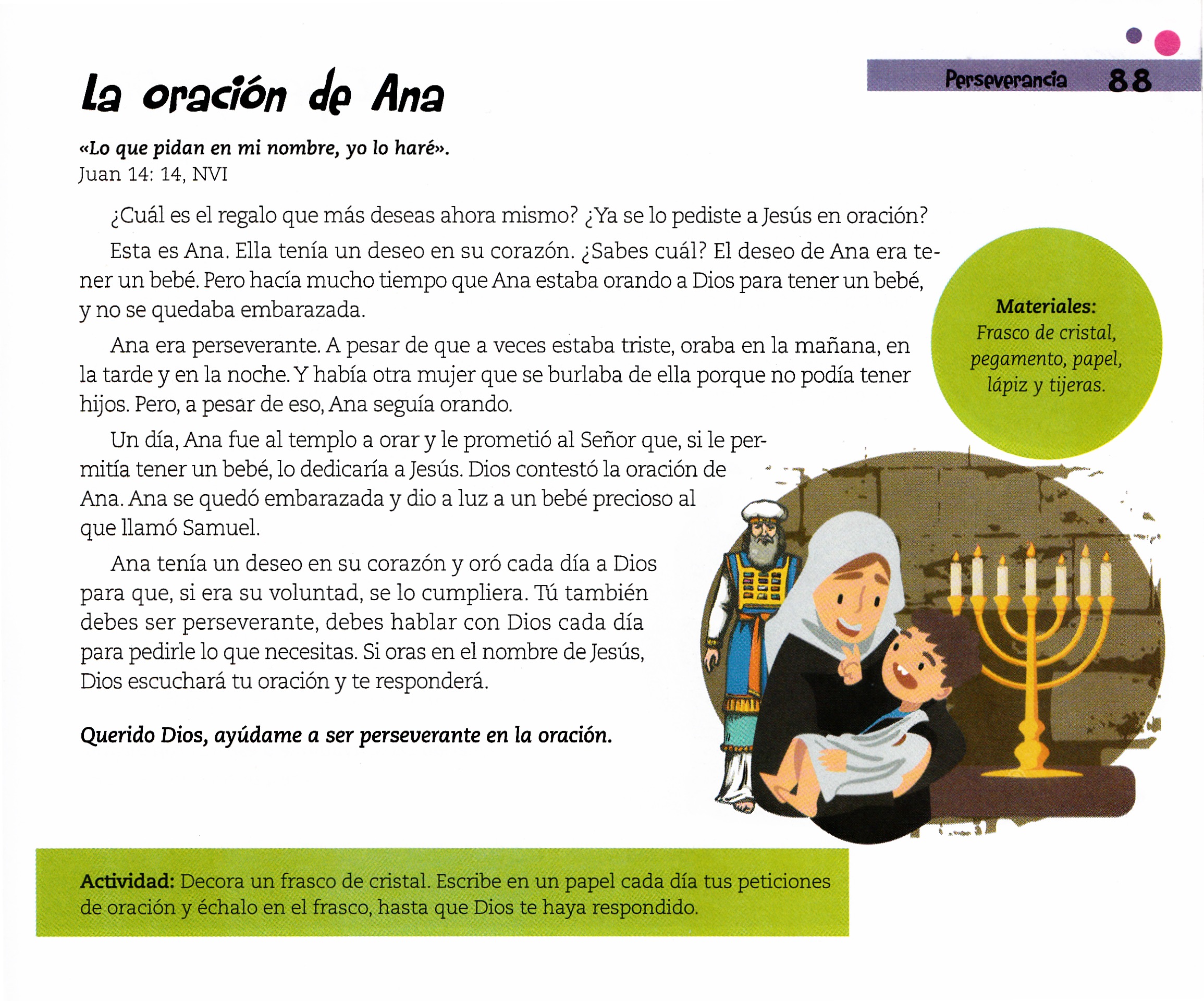 Página ilustrada del devocional