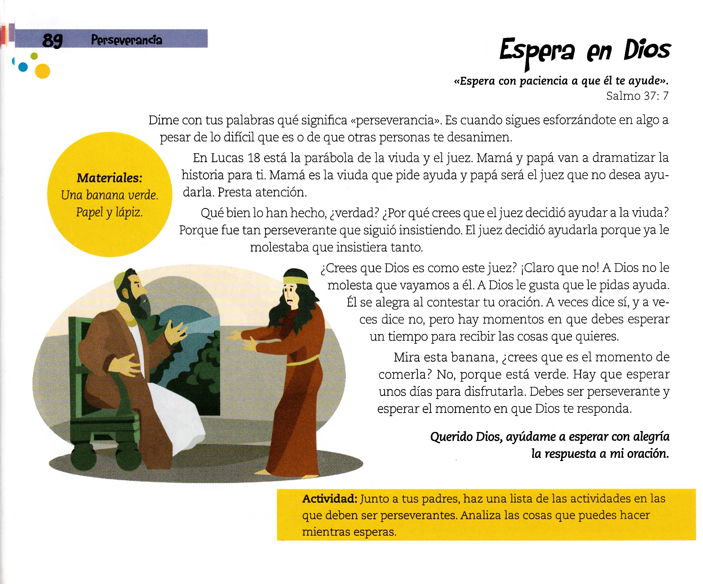 Página ilustrada del devocional