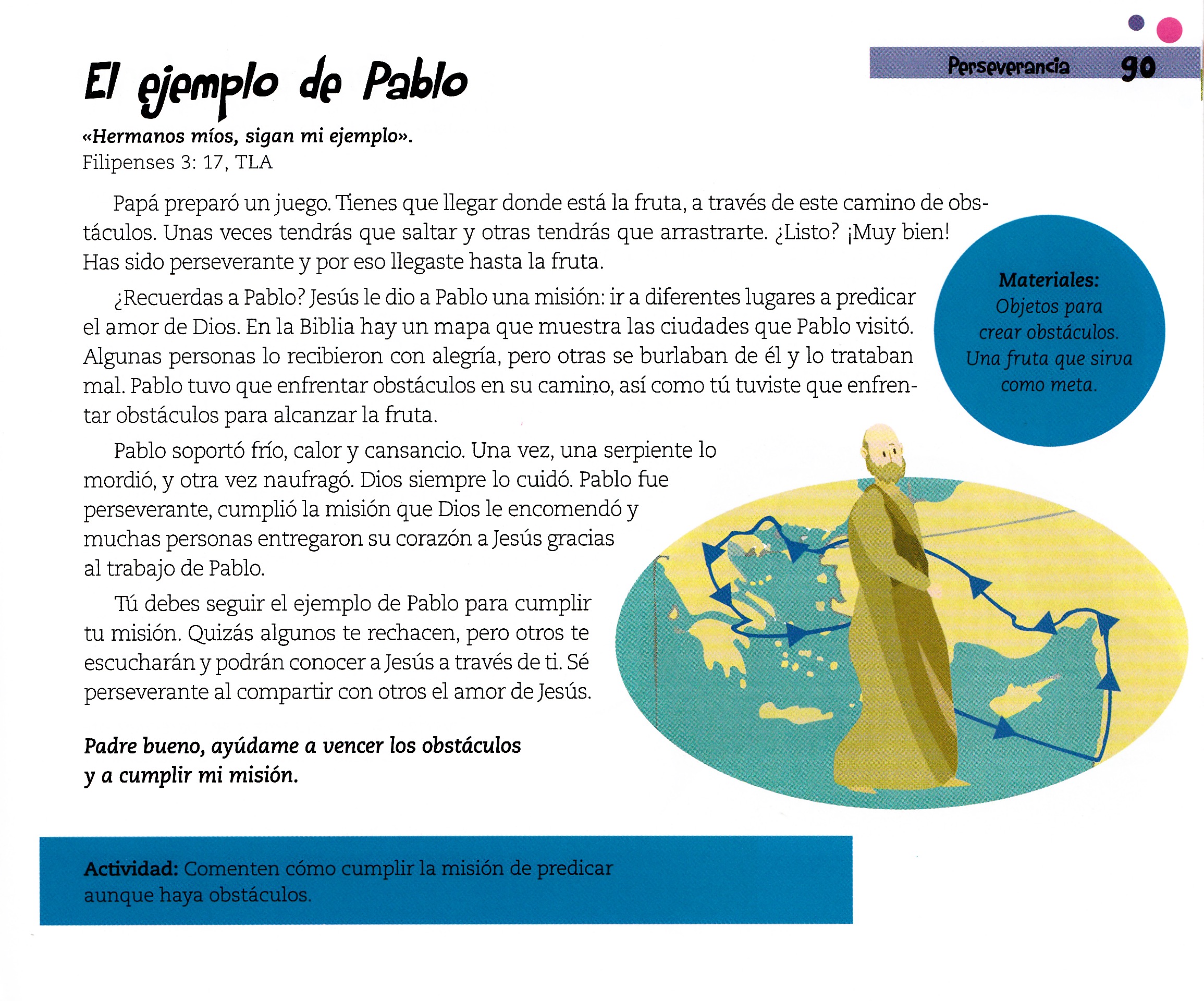 Página ilustrada del devocional
