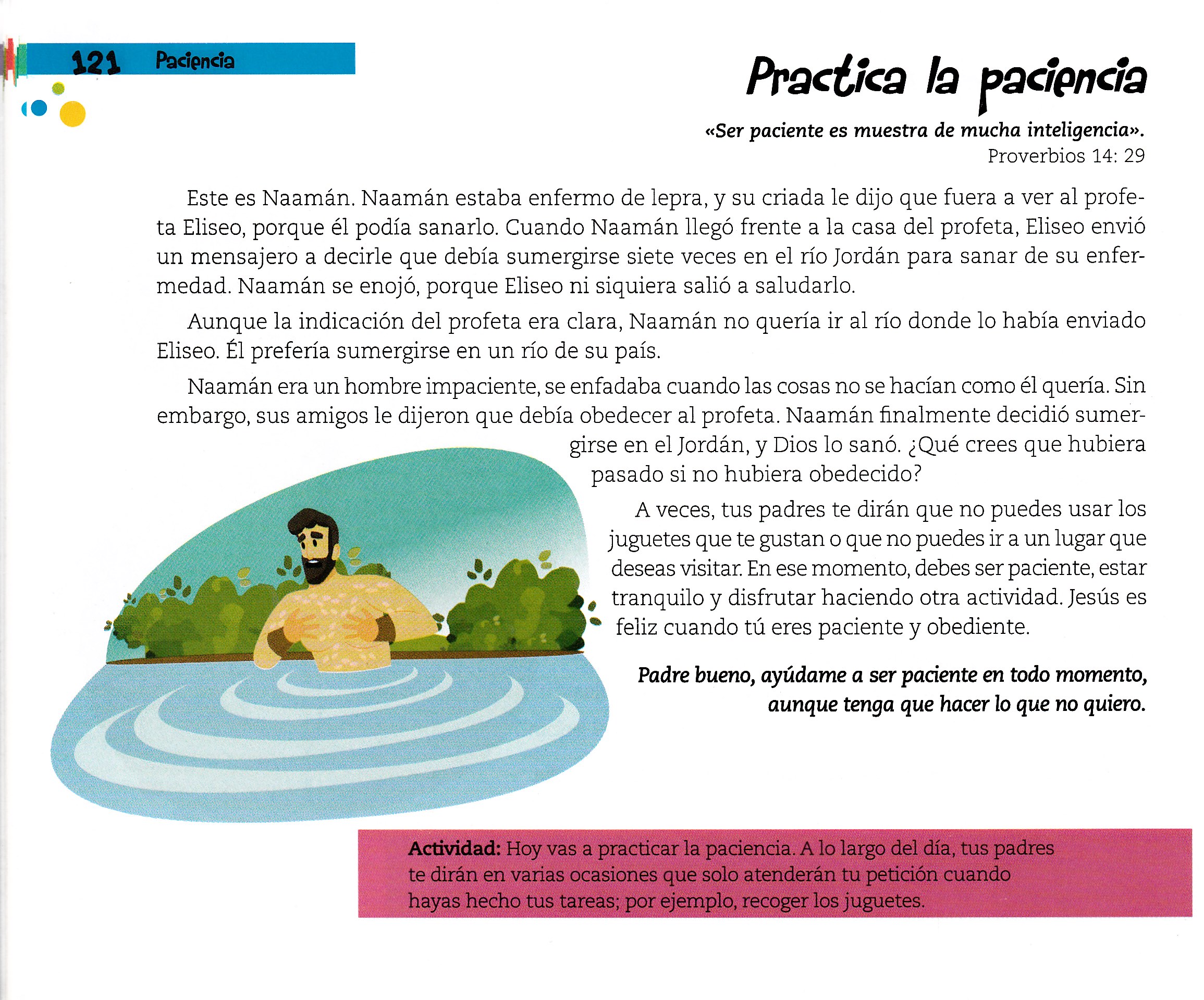 Página ilustrada del devocional