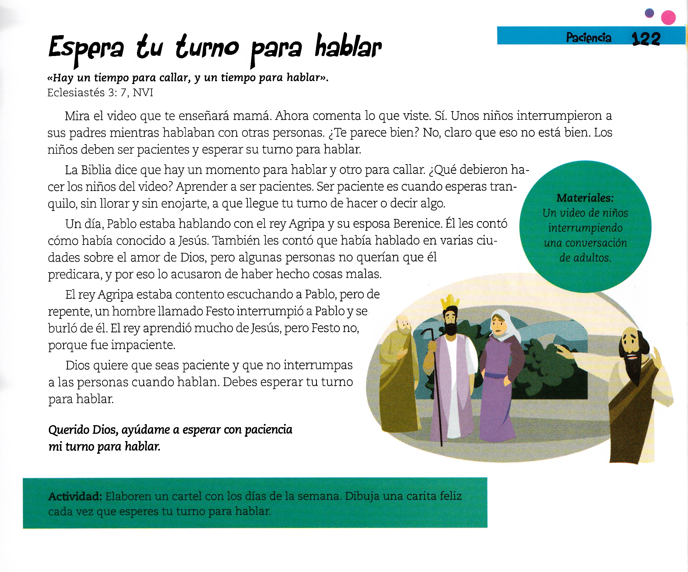 Página ilustrada del devocional
