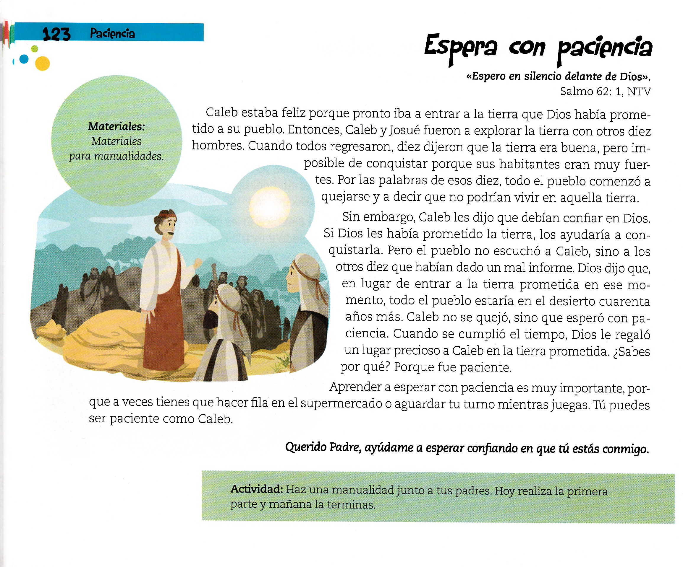Página ilustrada del devocional