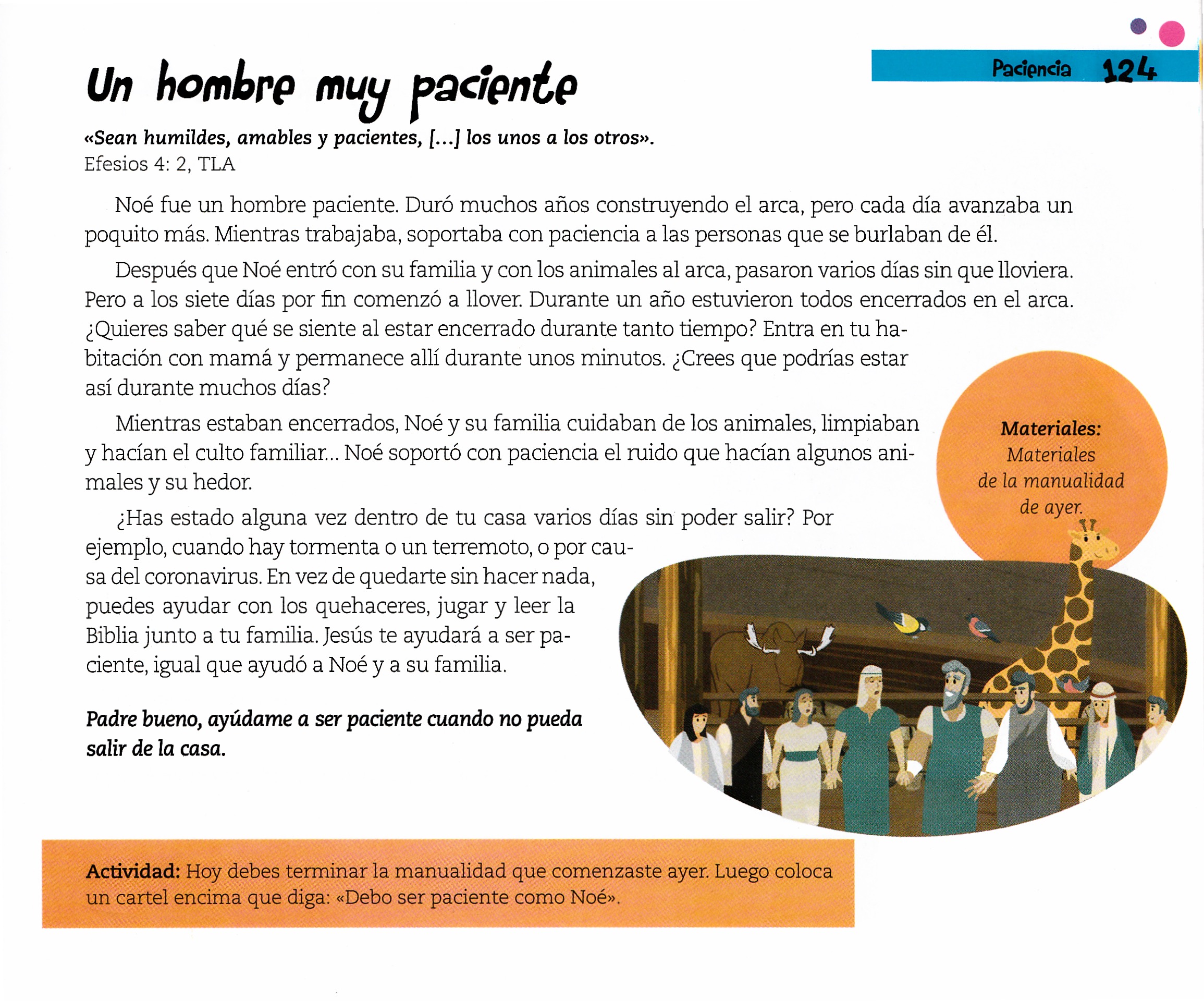Página ilustrada del devocional