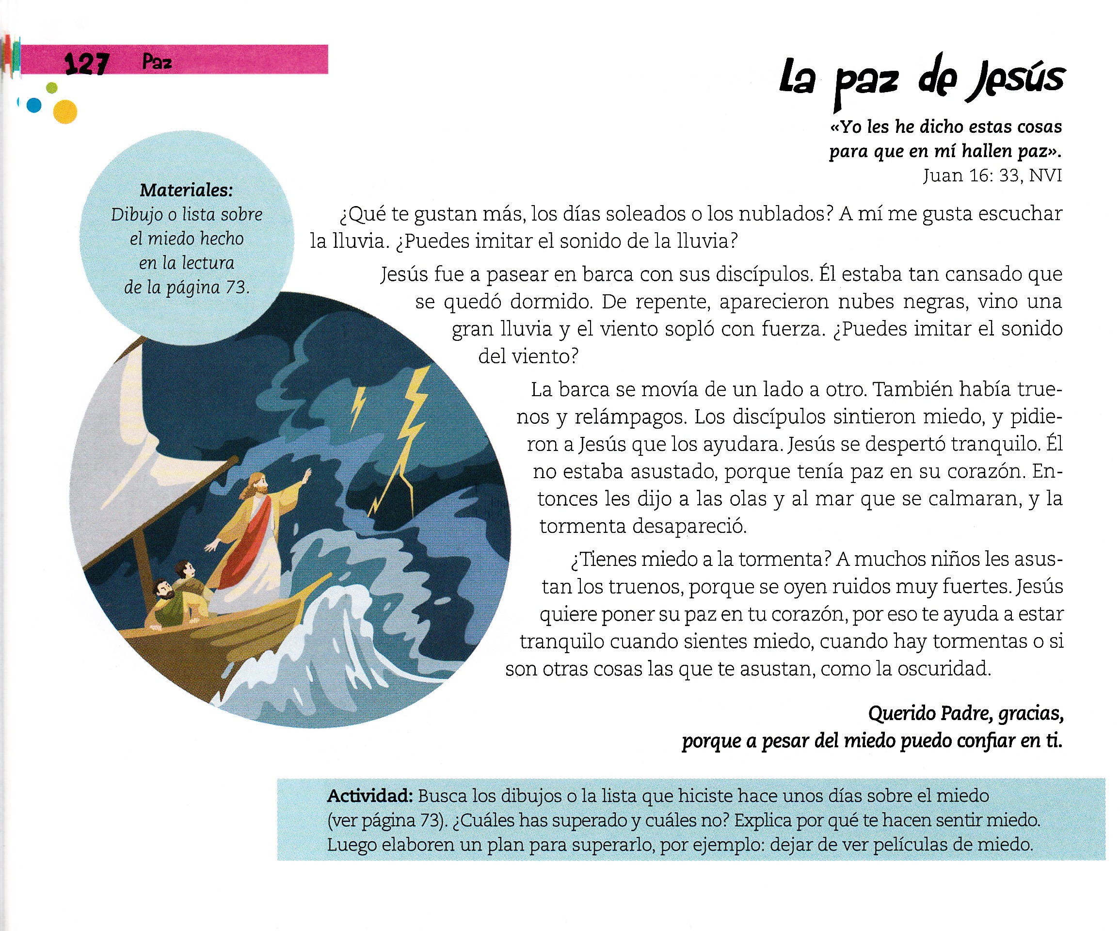 Página ilustrada del devocional