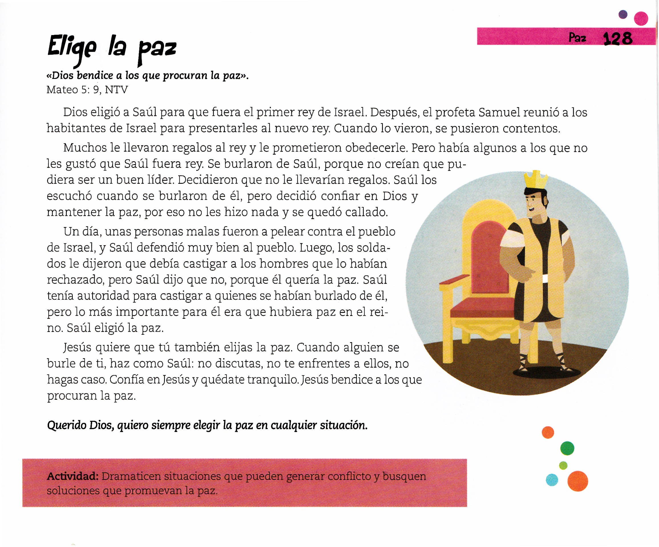 Página ilustrada del devocional