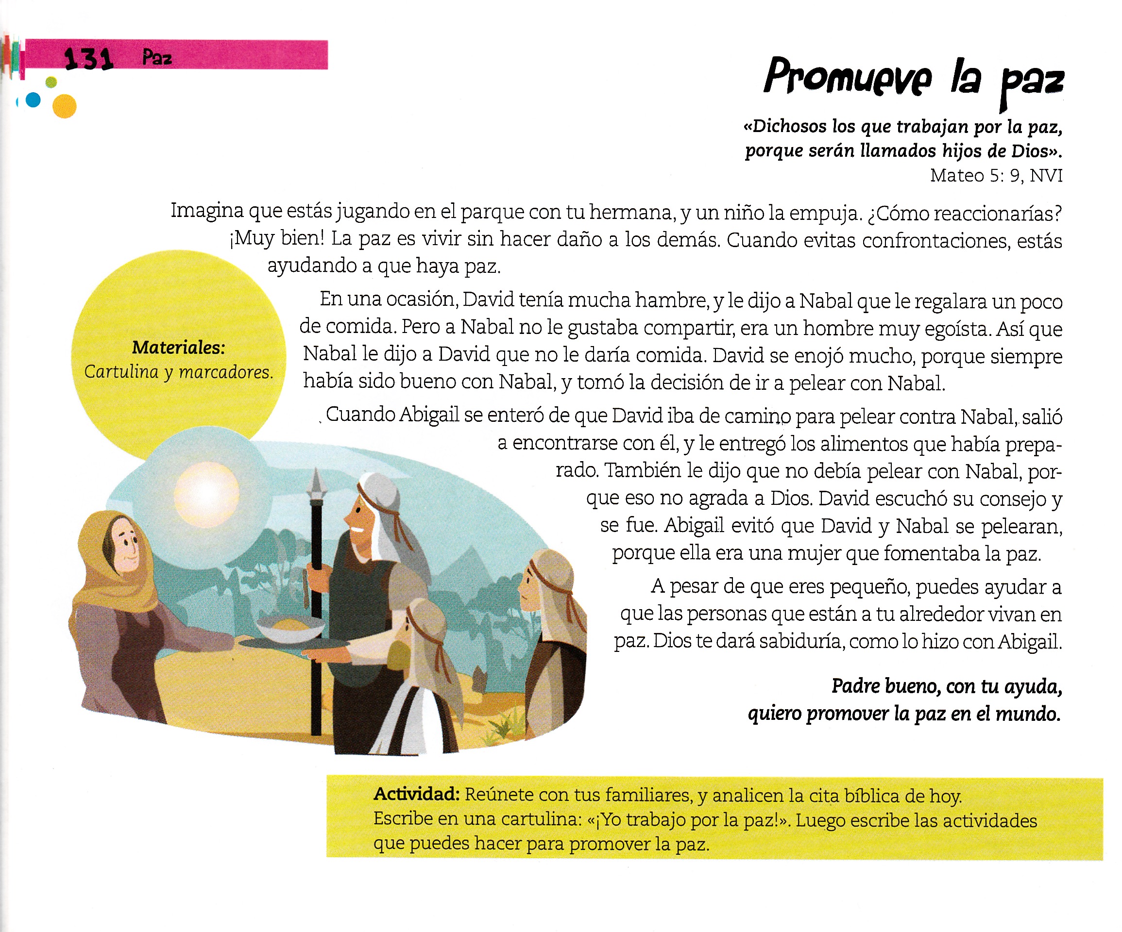 Página ilustrada del devocional