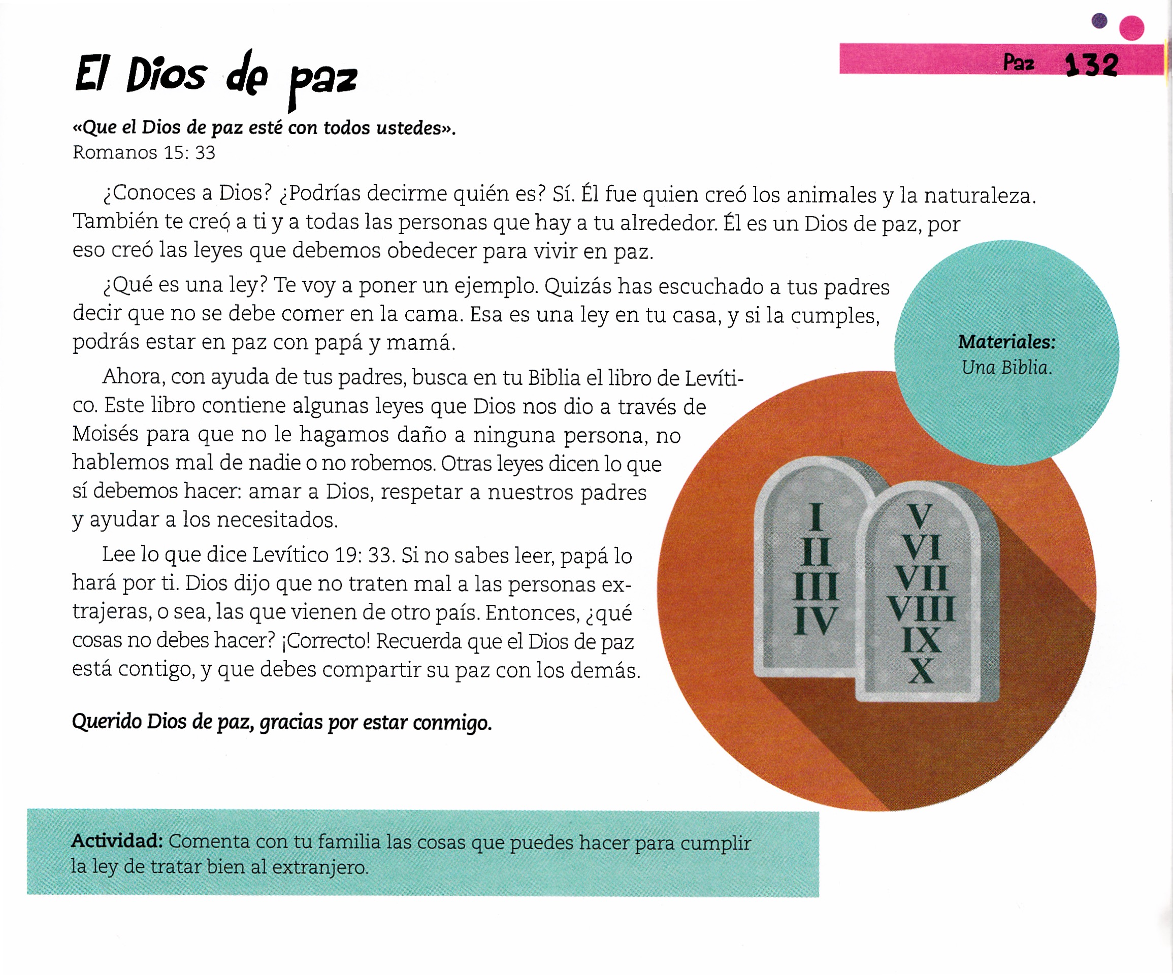 Página ilustrada del devocional