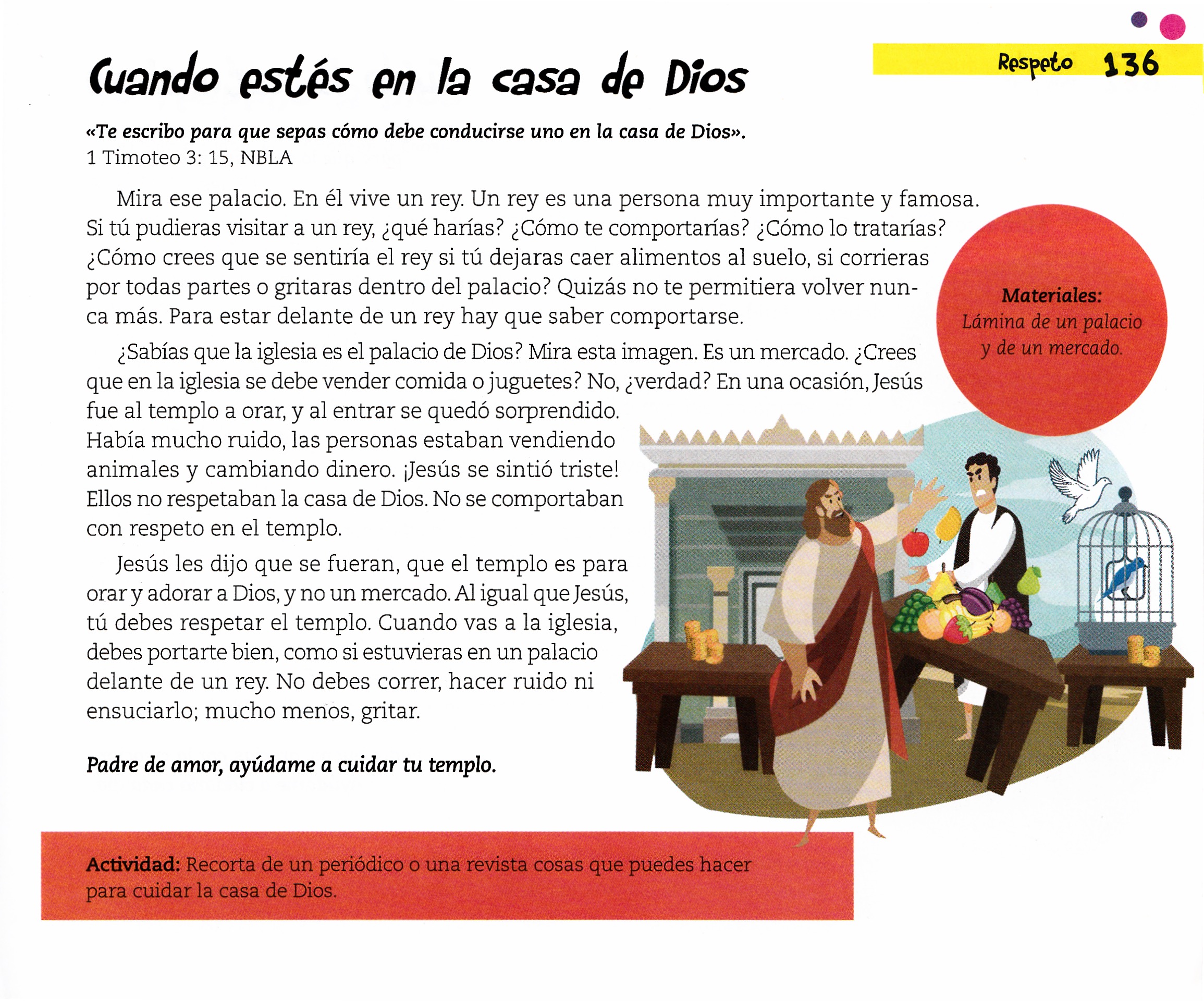 Página ilustrada del devocional