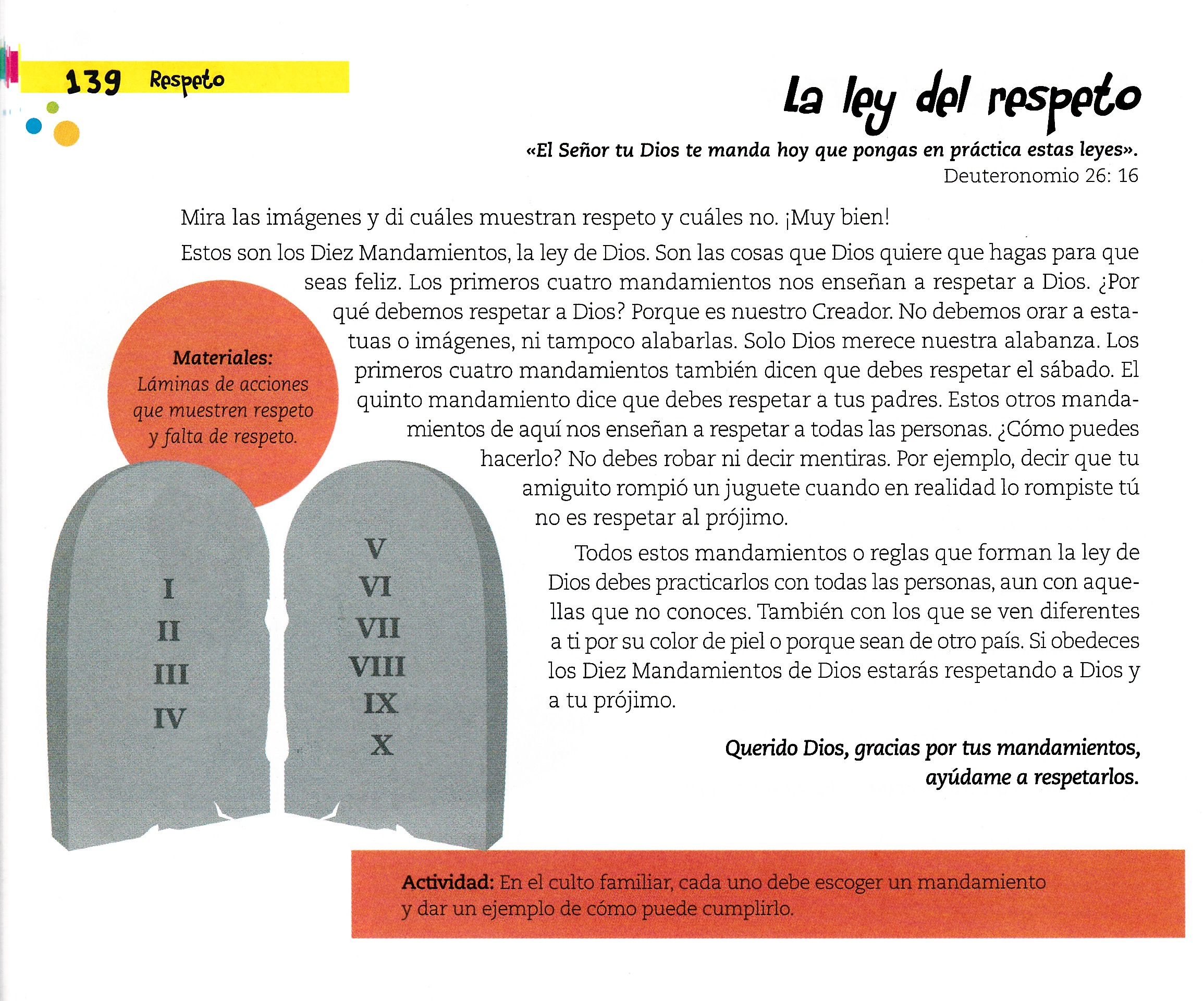 Página ilustrada del devocional