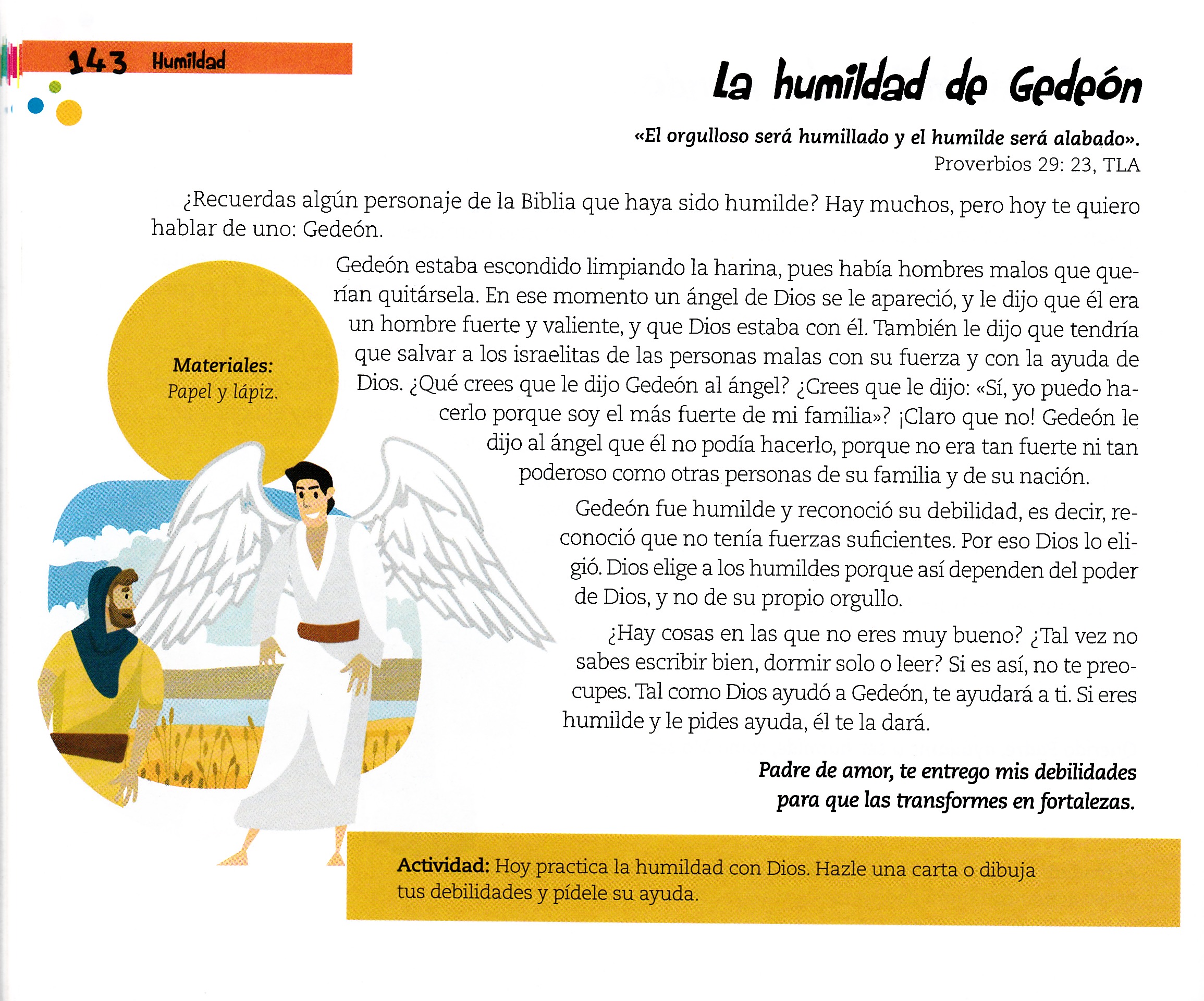 Página ilustrada del devocional